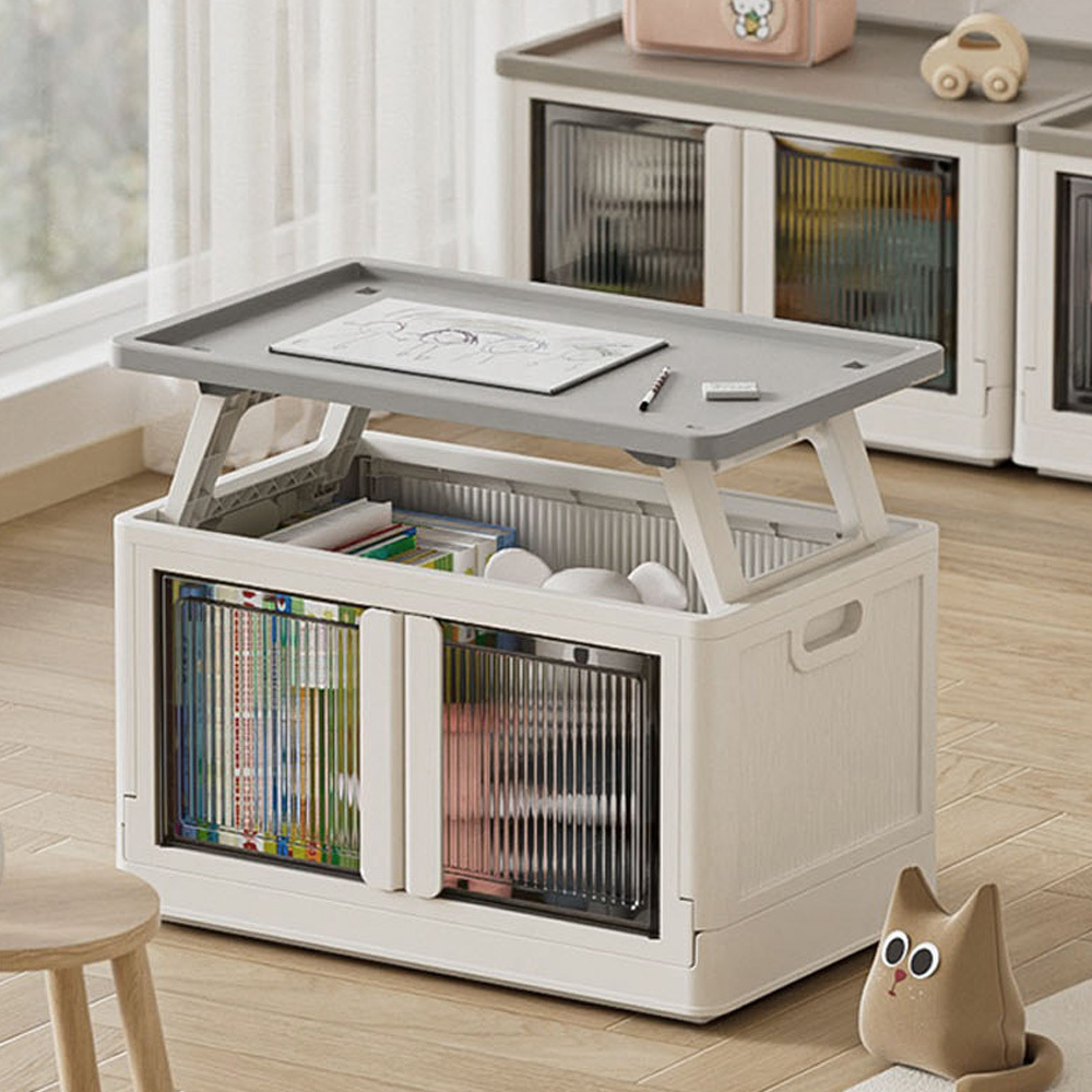 【AOTTO】大容量戶外附桌板折疊收納箱80L(AL-014BR)