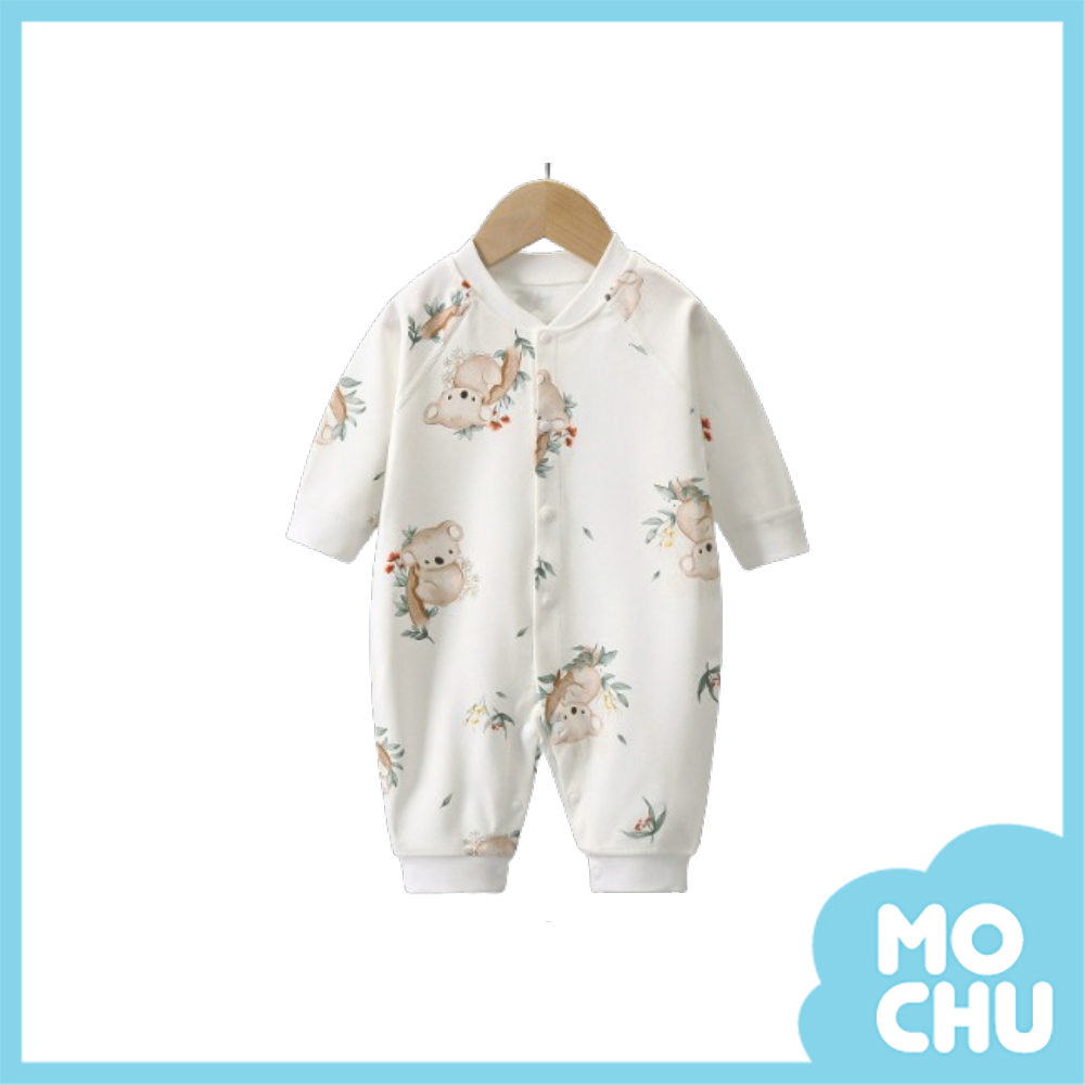 無尾熊抱樹前開長袖連身衣