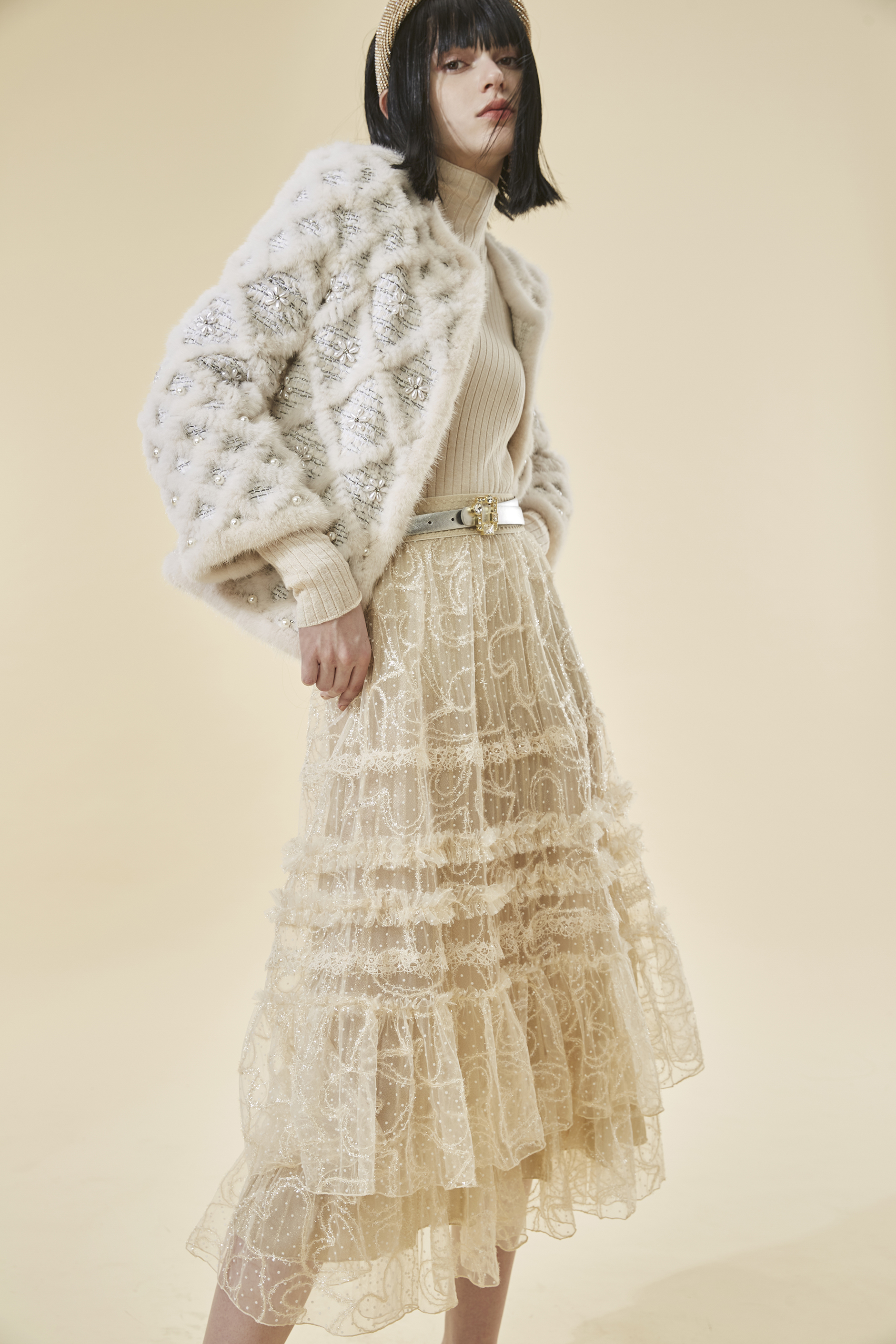 BB1AA010C1 浪漫婚禮蕾絲蛋糕裙 (官網限定)