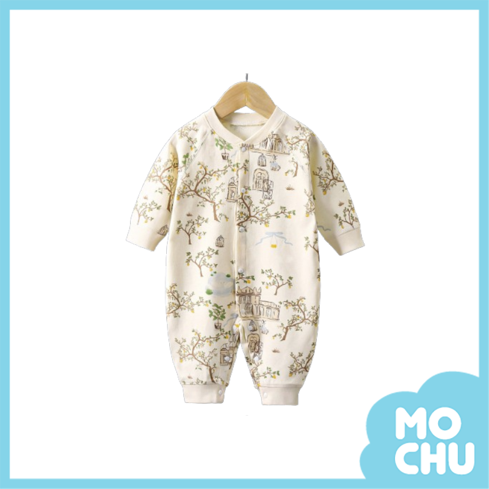 樹林城堡前開長袖連身衣