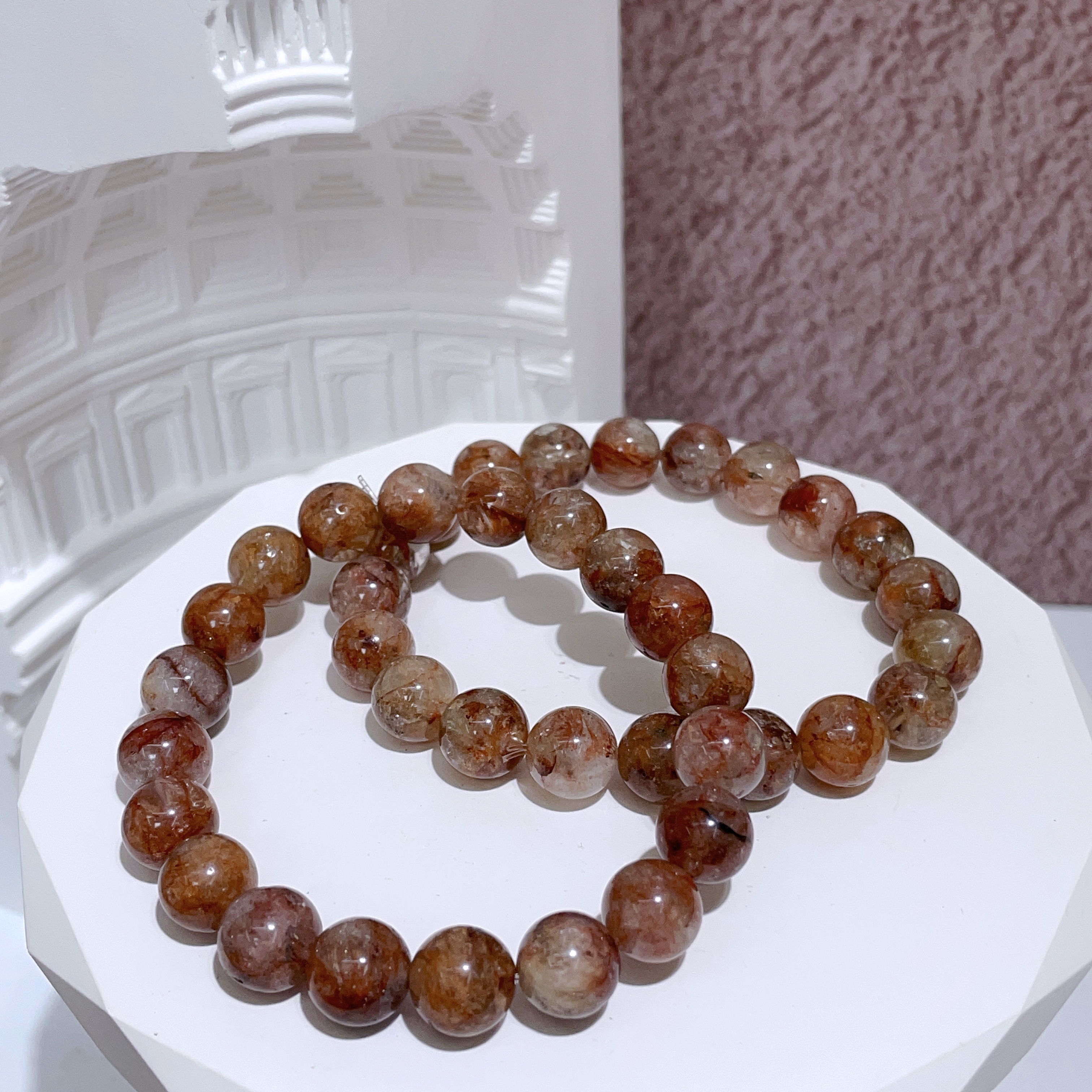 橙紅幽靈手串 9+mm