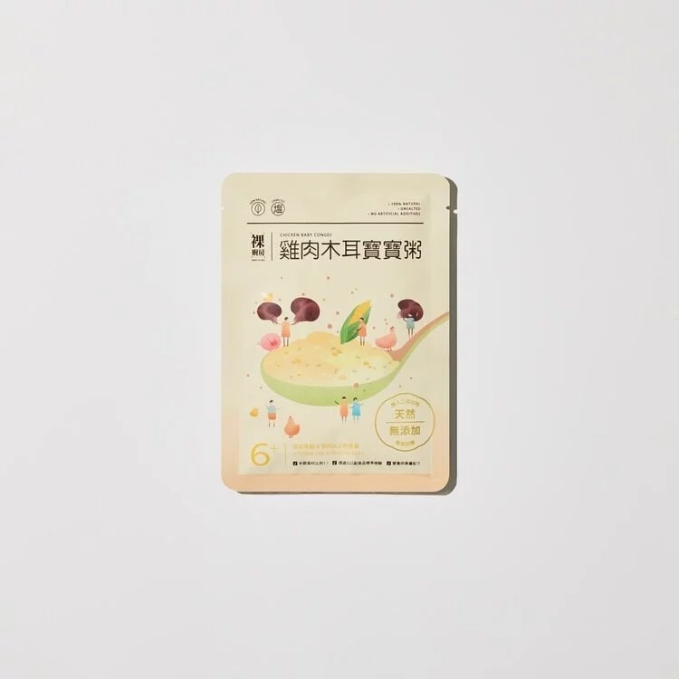 裸廚房雞肉木耳常溫小寶寶粥五入裝｜120g x 5 入裝