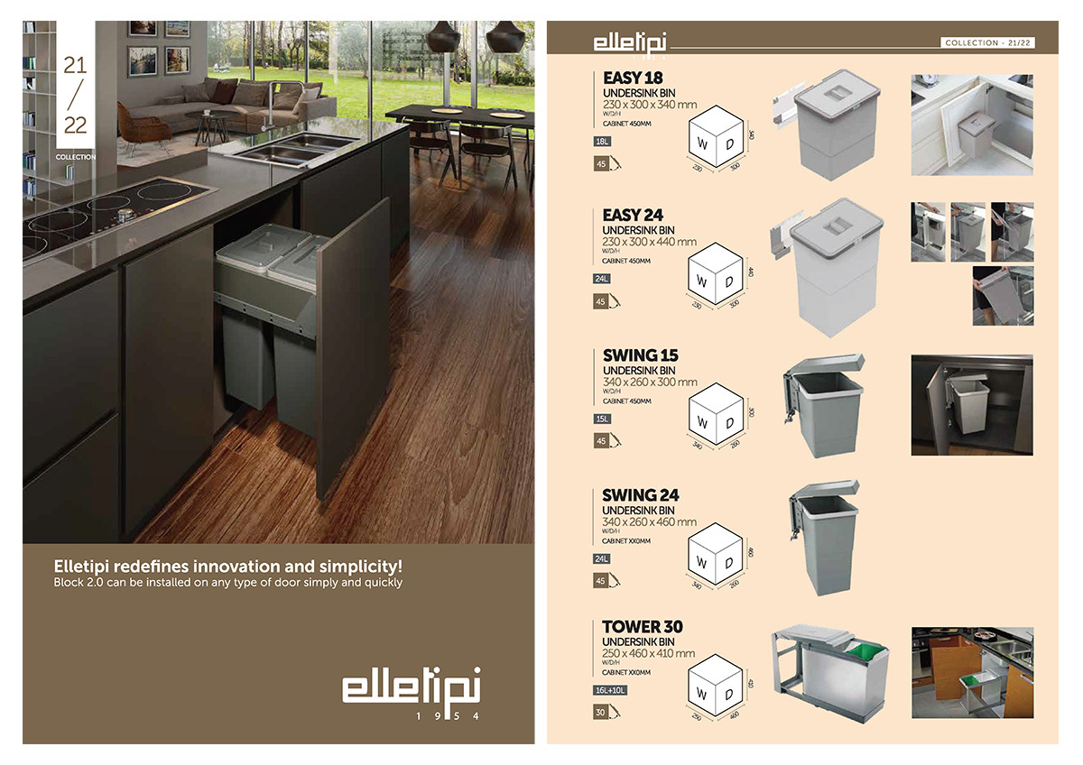 elletipi 廚房廚櫃垃圾桶 目錄