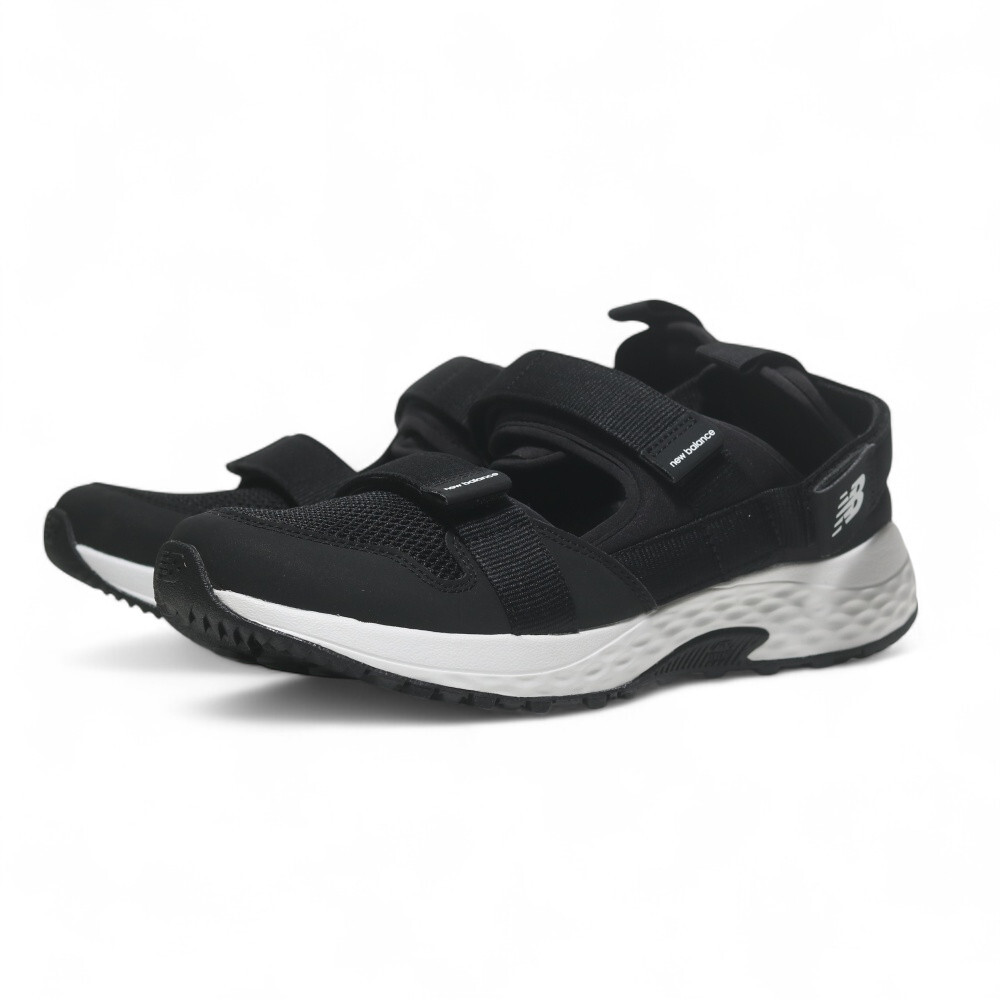 NEW BALANCE 休閒鞋 FRESH FOAM 黑 黏帶 運動涼鞋 男女 UA710AB1