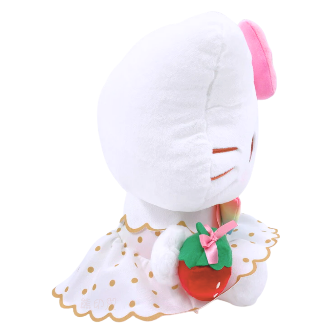 草莓新聞50週年彩虹款Hello Kitty毛公仔擺件(M)
