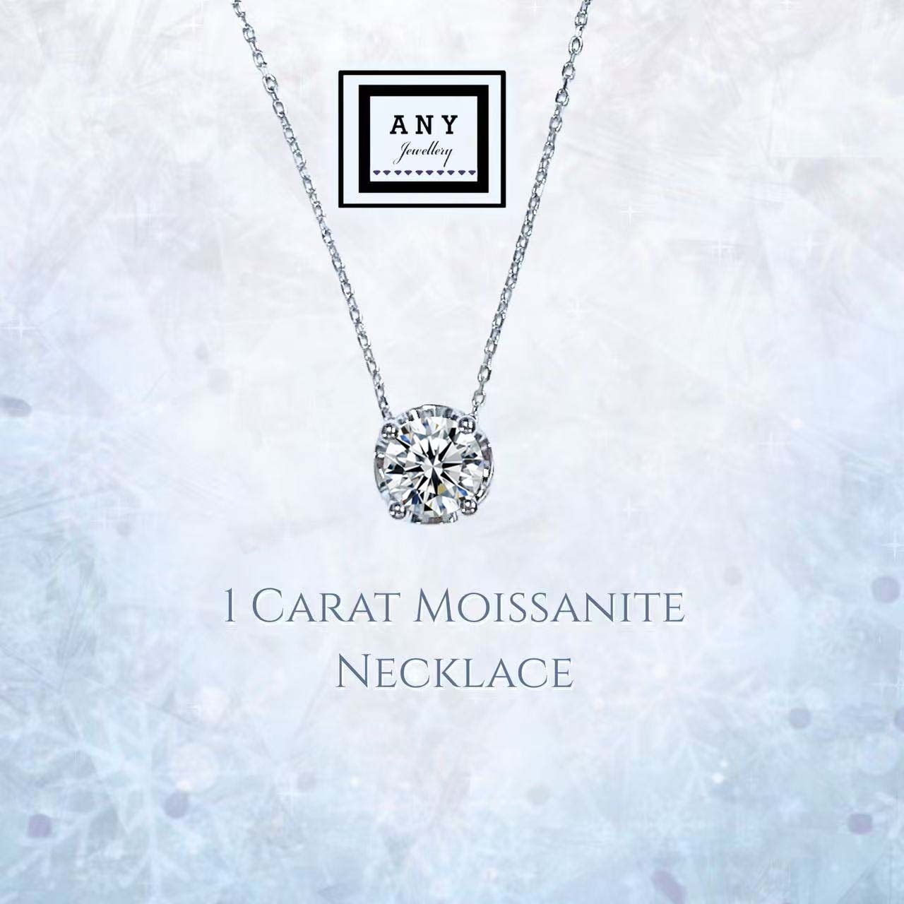 (4464) N2826 1 Carat Necklace （free upgrade to 莫桑)