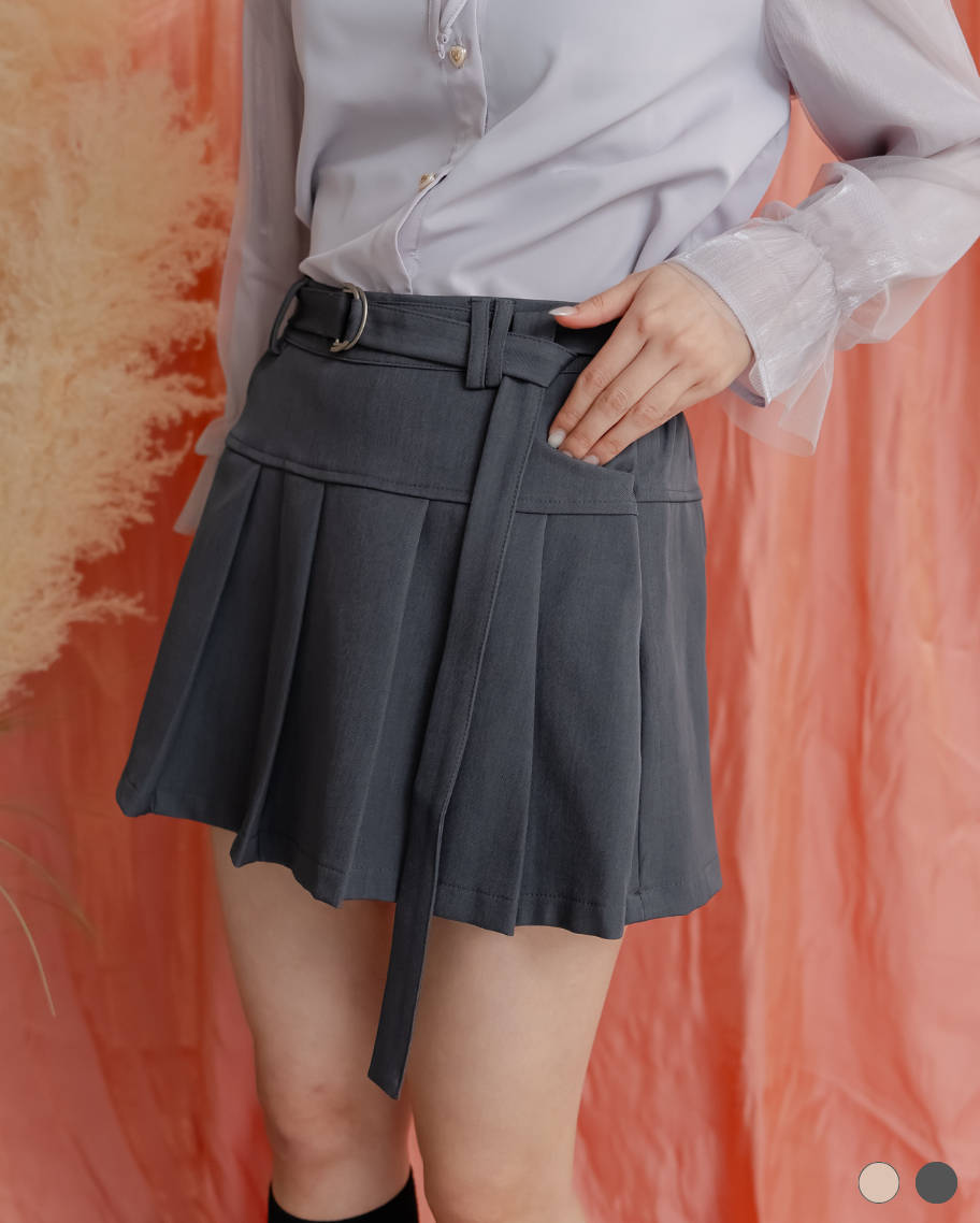 學院風時尚剪接百褶裙