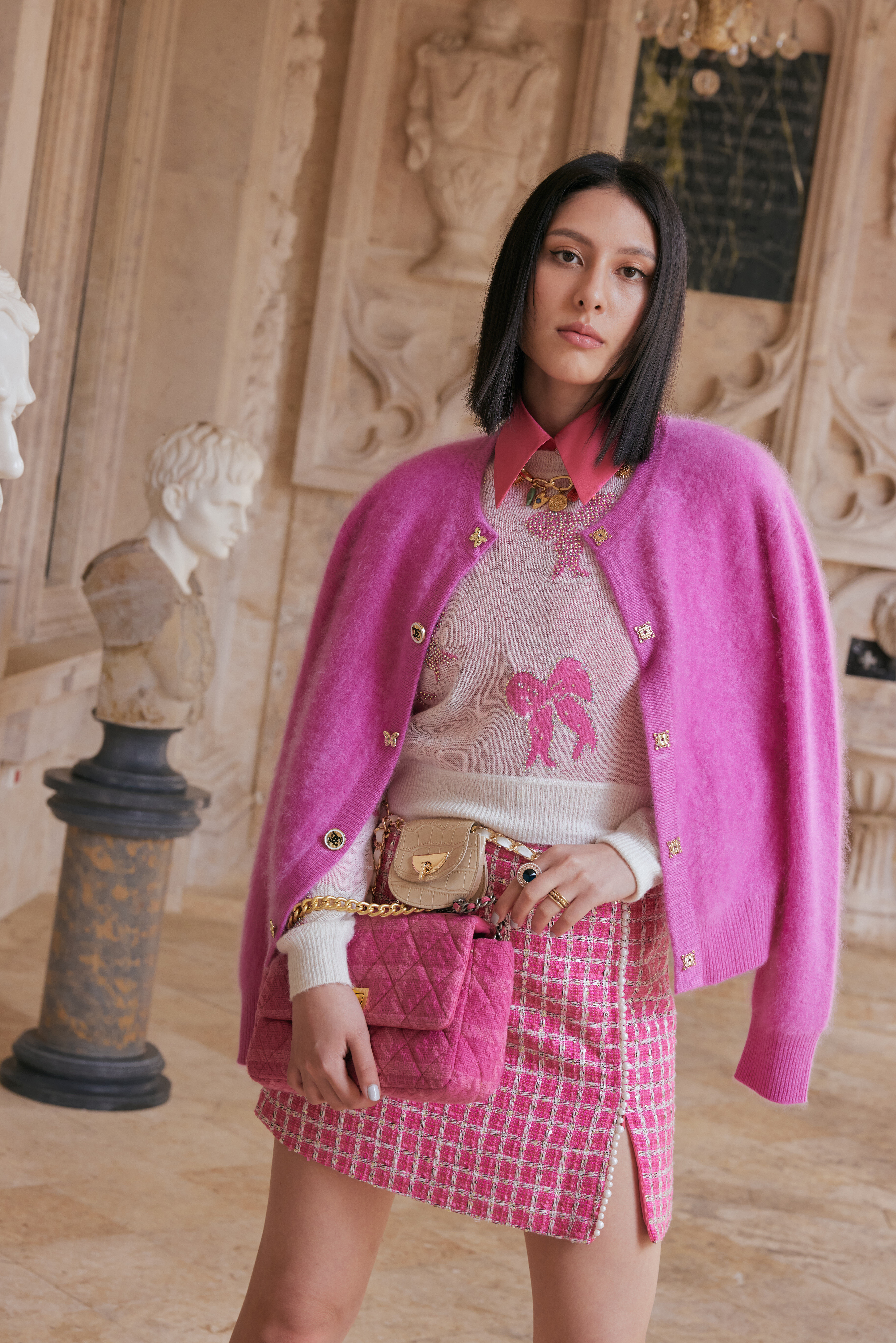 BB1AA011C1 粉鑽小香短俏A字短裙 (官網限定)