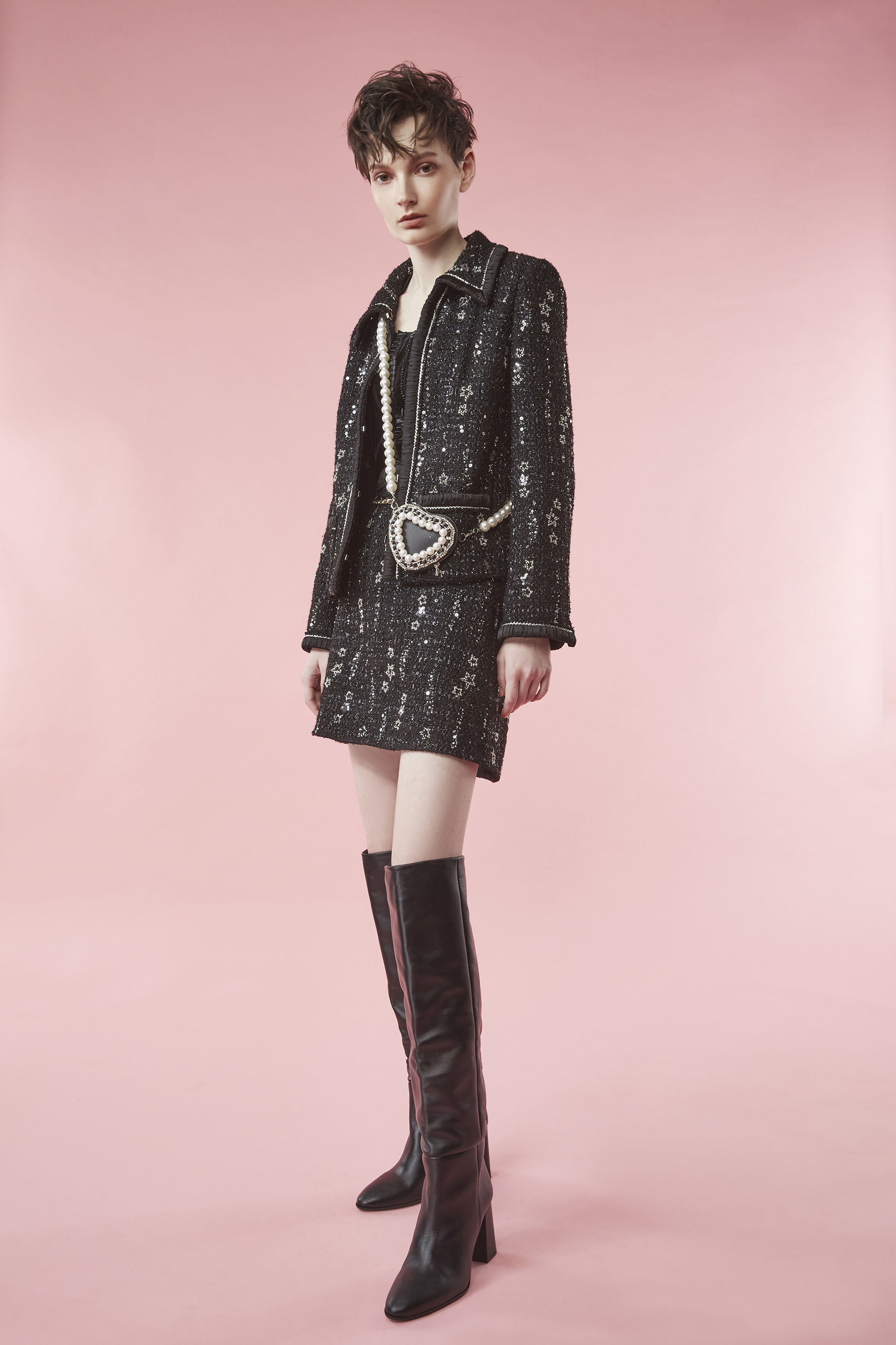 BB1HA020C1 星空鑽鑽粗花呢小香短裙 (官網限定)