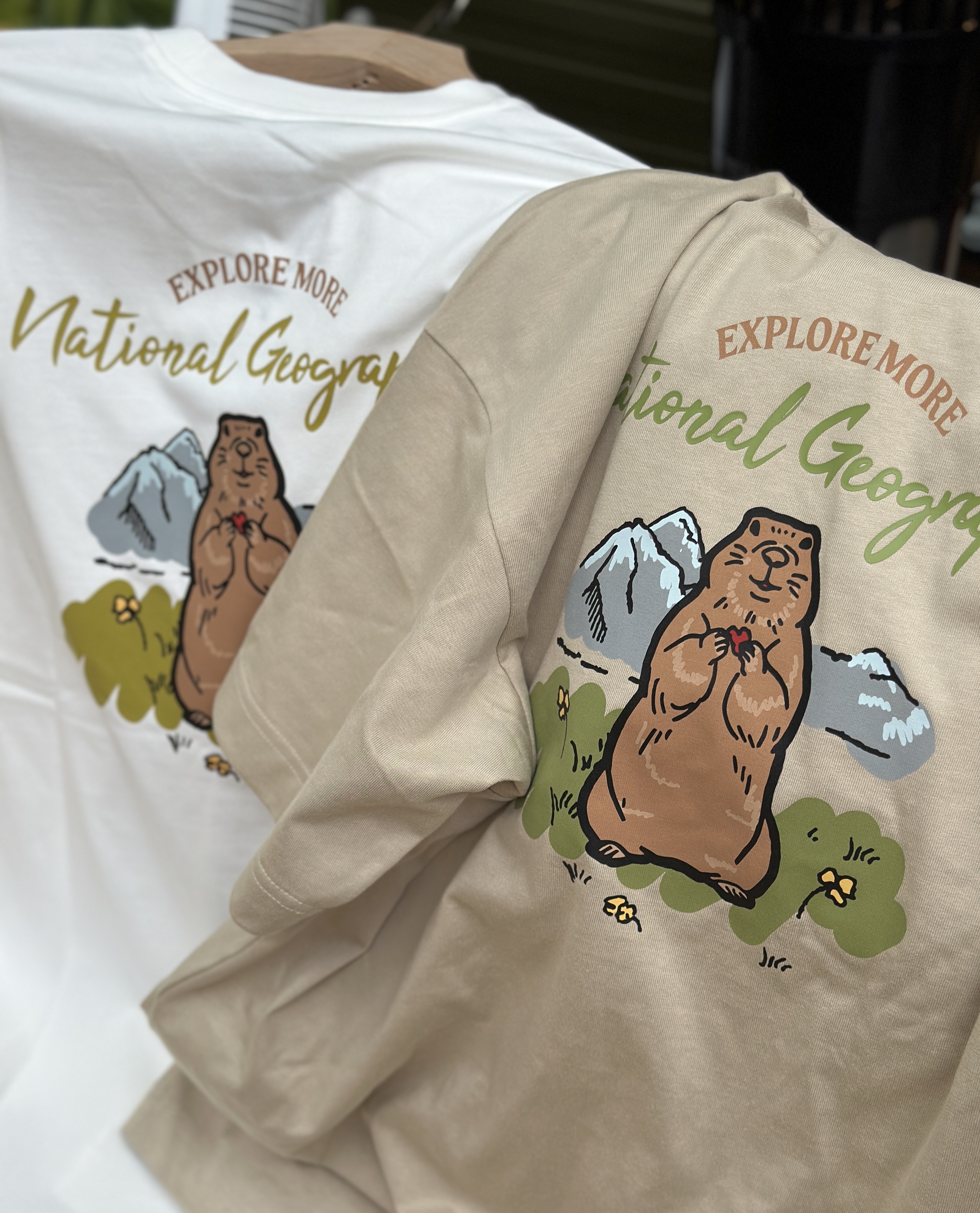 【現貨】NATIONAL GEOGRAPHIC 國家地理 男女同款 背後土撥鼠 印花 短tee N253UTS040