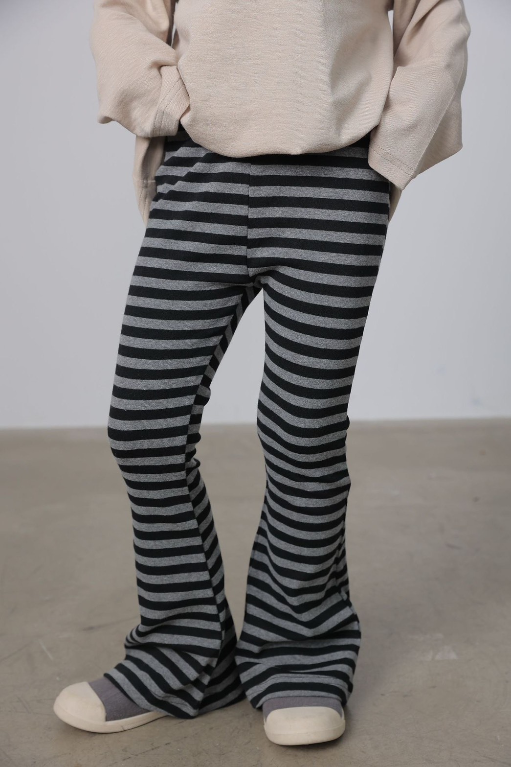 休閒條紋喇叭褲｜大人