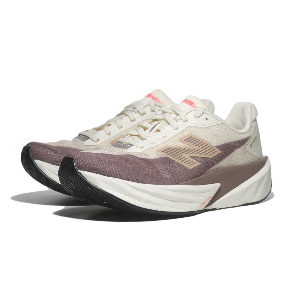 NEW BALANCE 慢跑鞋 FUELCELL REBEL 米白棕 輕量 競速跑鞋 女 WFCXLJ5