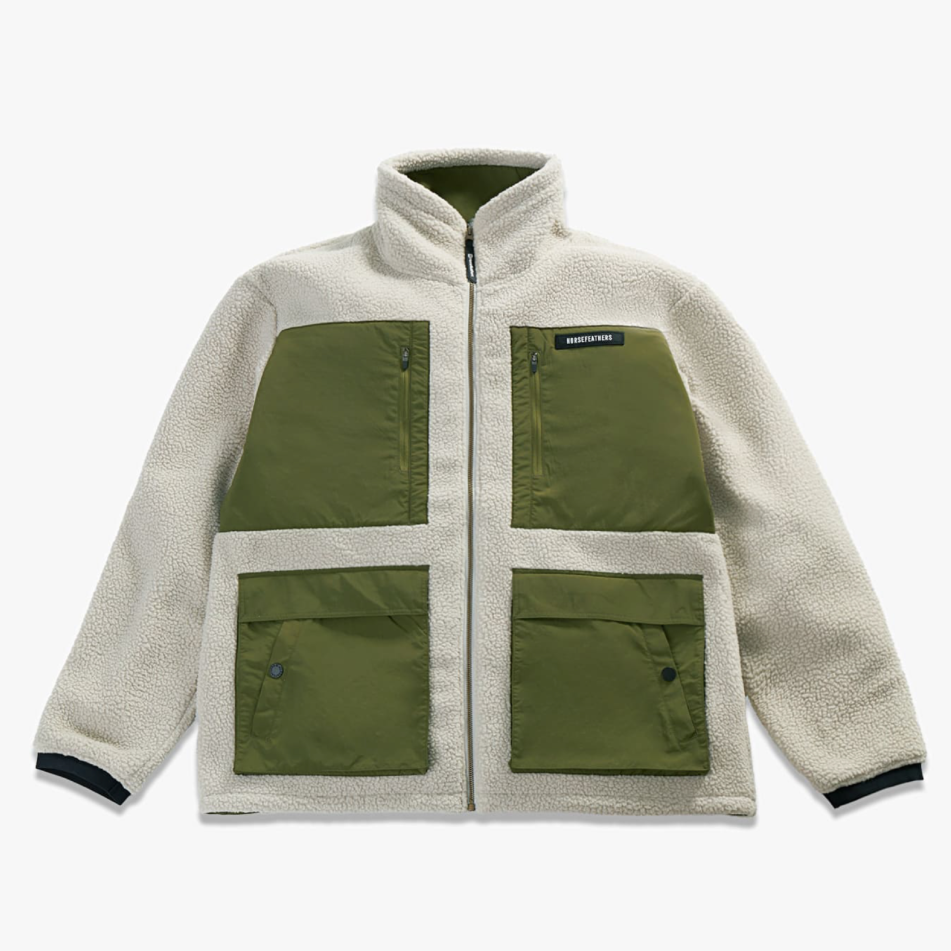 中性立領拼接抓絨外套_Greenwood Jacket