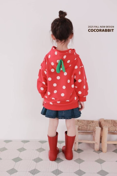CRB09T034RD Coco Rabbit 紅色草莓兔連帽衛衣