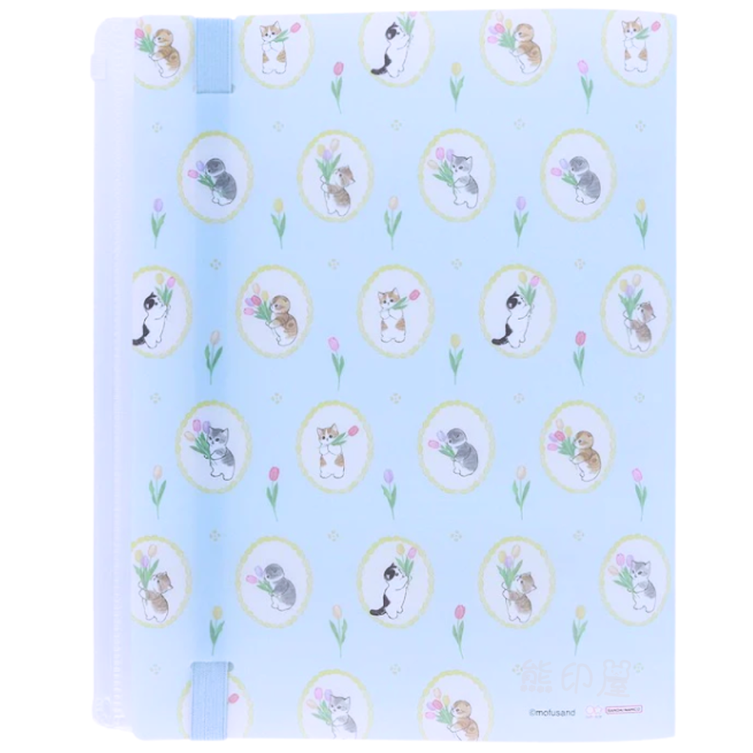 Mofusand拉鍊A4文件夾(藍)