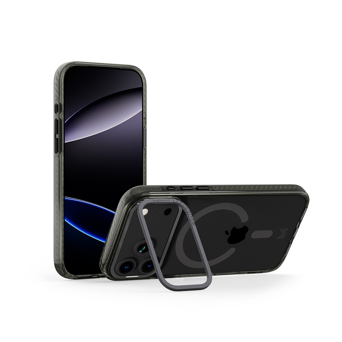 for iPhone 17 Pro Max| LUCID | Magnetic Charging Compatible Lens Protection Stand Shockproof Hybrid Case