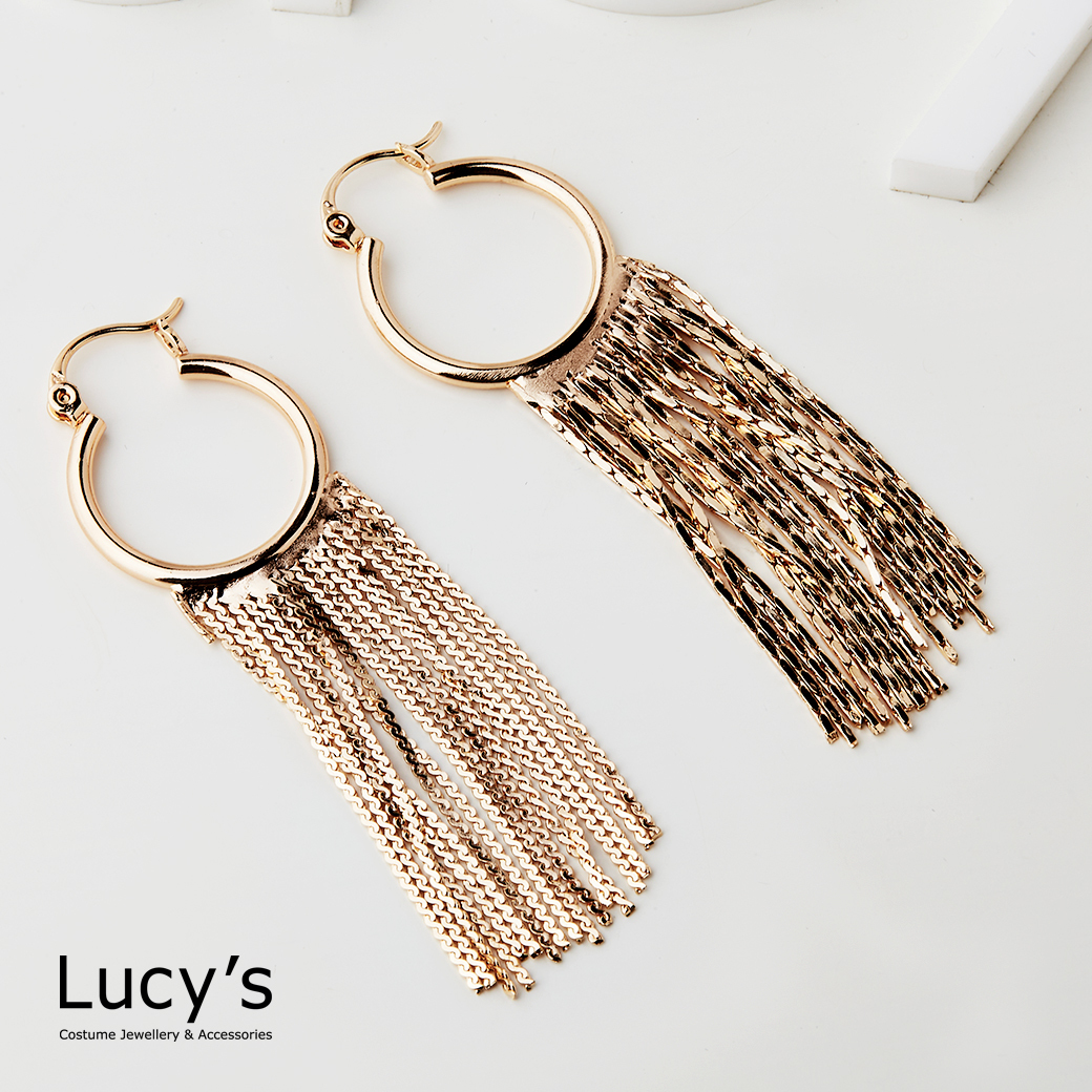 氣質流蘇 易扣耳環 (122024)