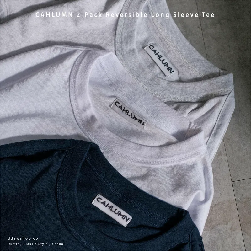 "代購" Cahlumn 薄長袖 日本限定 雙面穿 一包兩件