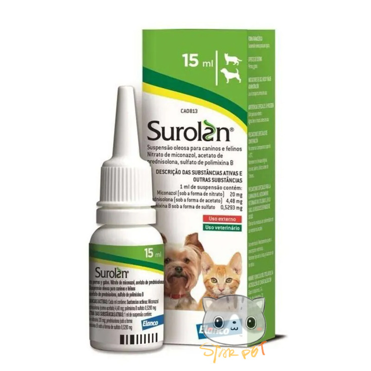 Surolan - Ear Drops for Cats and Dogs 15ml