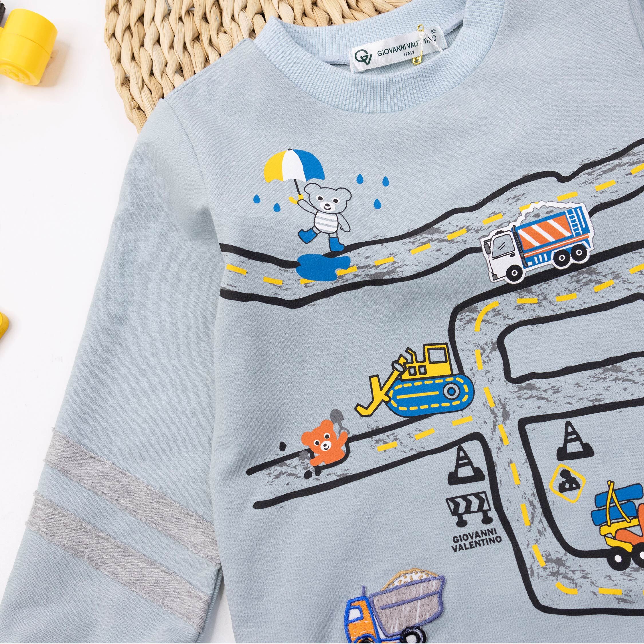 范侖鐵諾【52512】熊熊工地迷宮圓領上衣＊二色