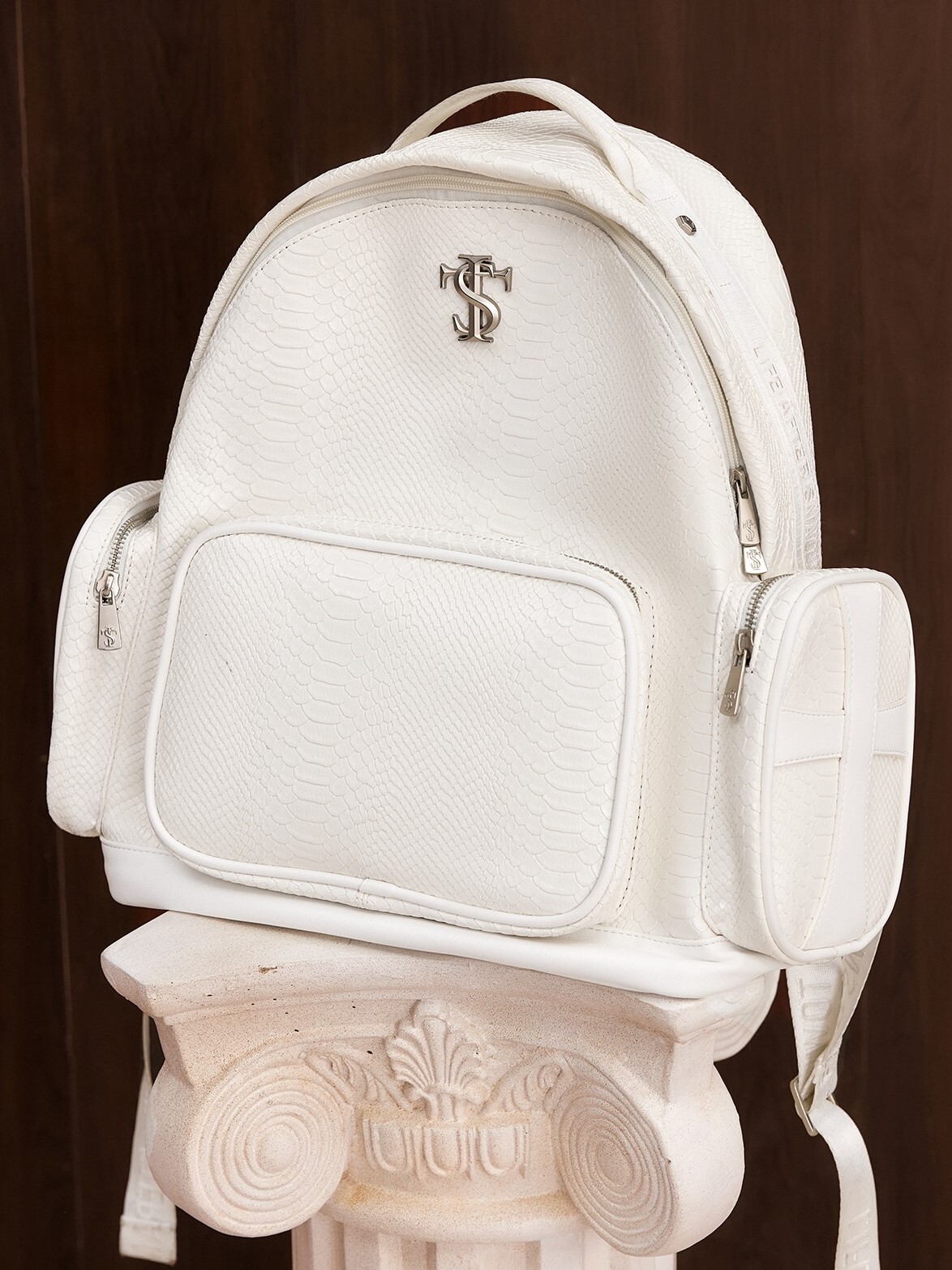 STK SmallTownKid 白蛇皮紋 後背包