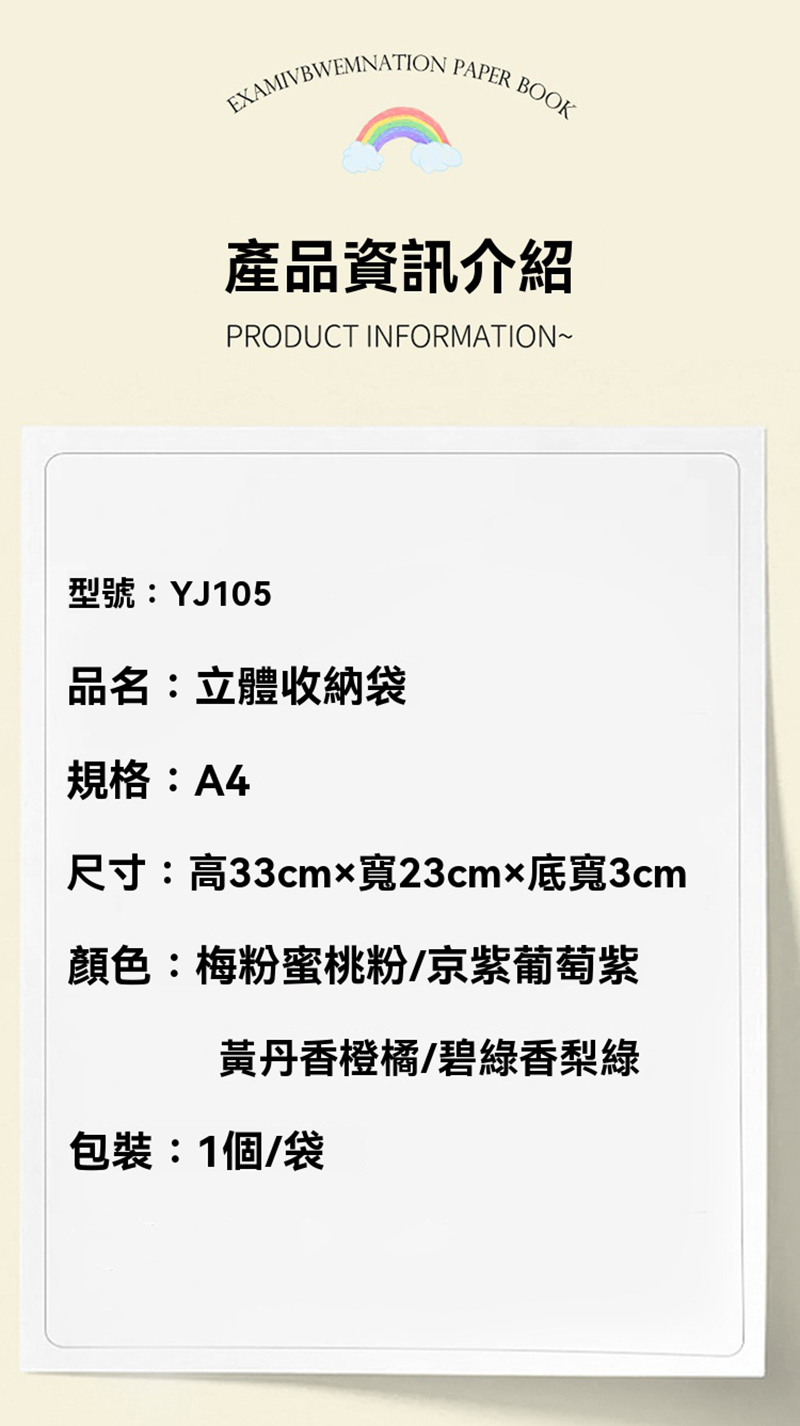 LOMI雙紐扣PP文件袋 YJ105