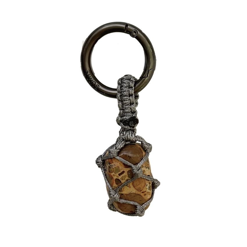 礦石能量維他命滾石吊飾 豹紋碧玉 Leopard skin jasper