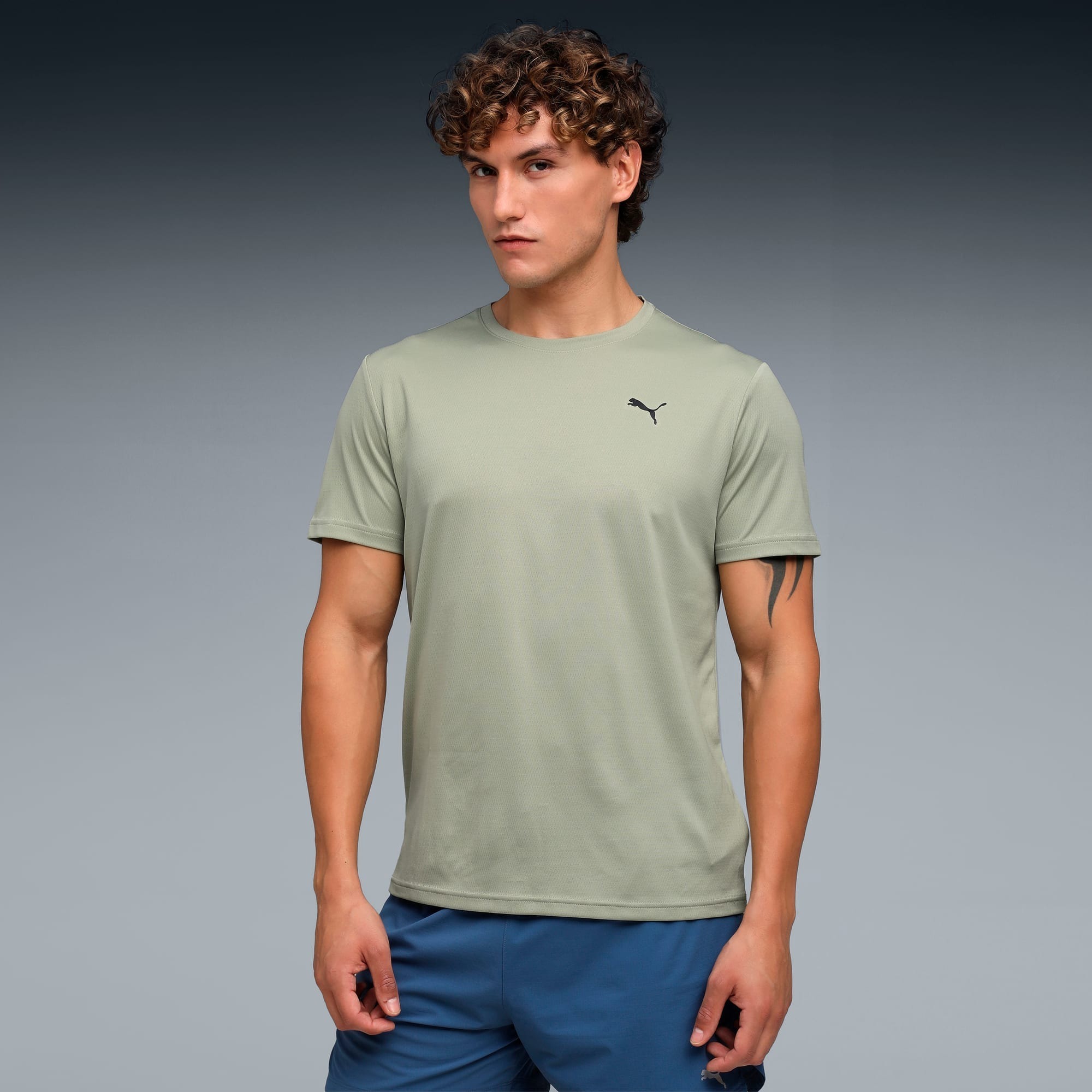 PUMA 短T 訓練系列 TAD POLY 綠 機能 短袖 T恤 男 52715582