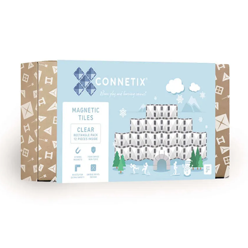 澳洲Connetix透明磁力積木-長方形擴充組(12pc)