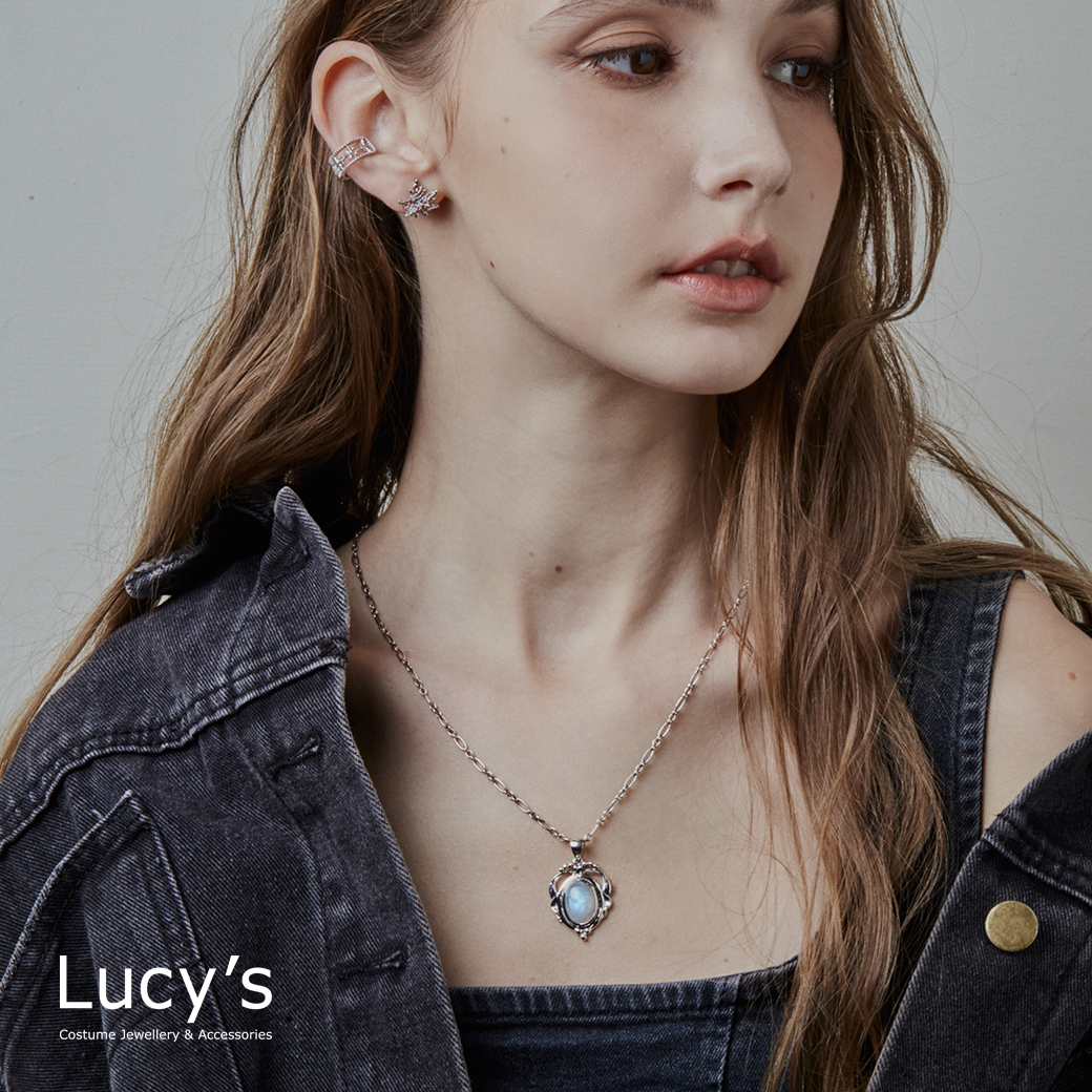 925純銀 魔鏡月光 硫化項鍊 (75724)