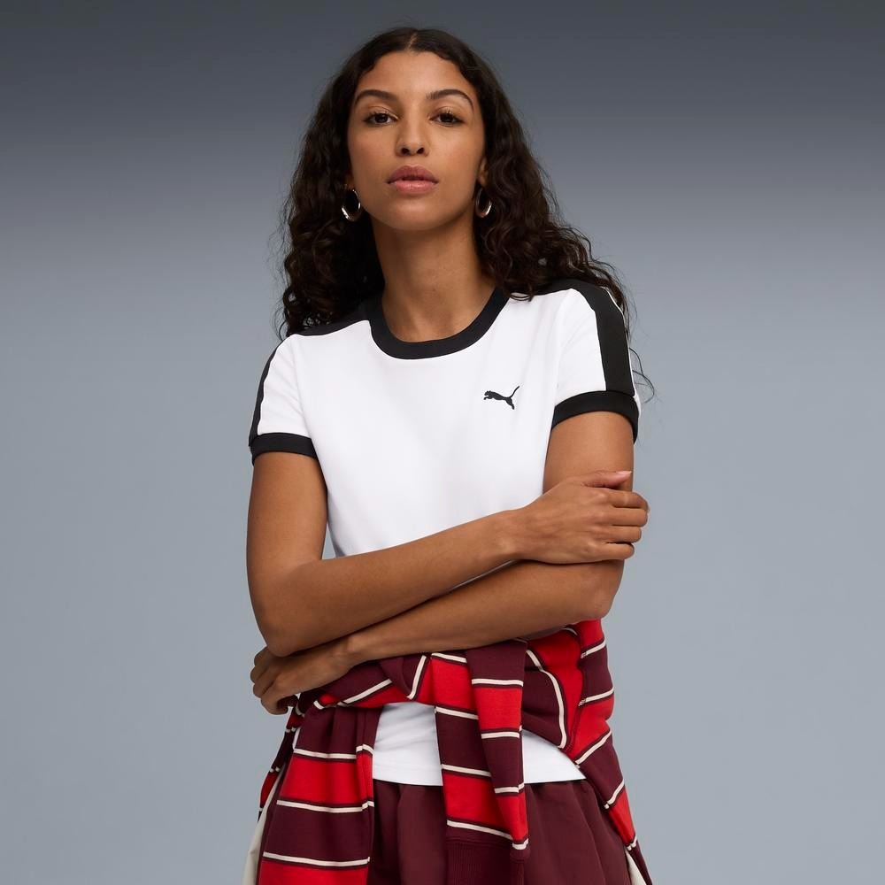 PUMA 短T 流行系列 T7 白 短袖 T恤 女 63212902