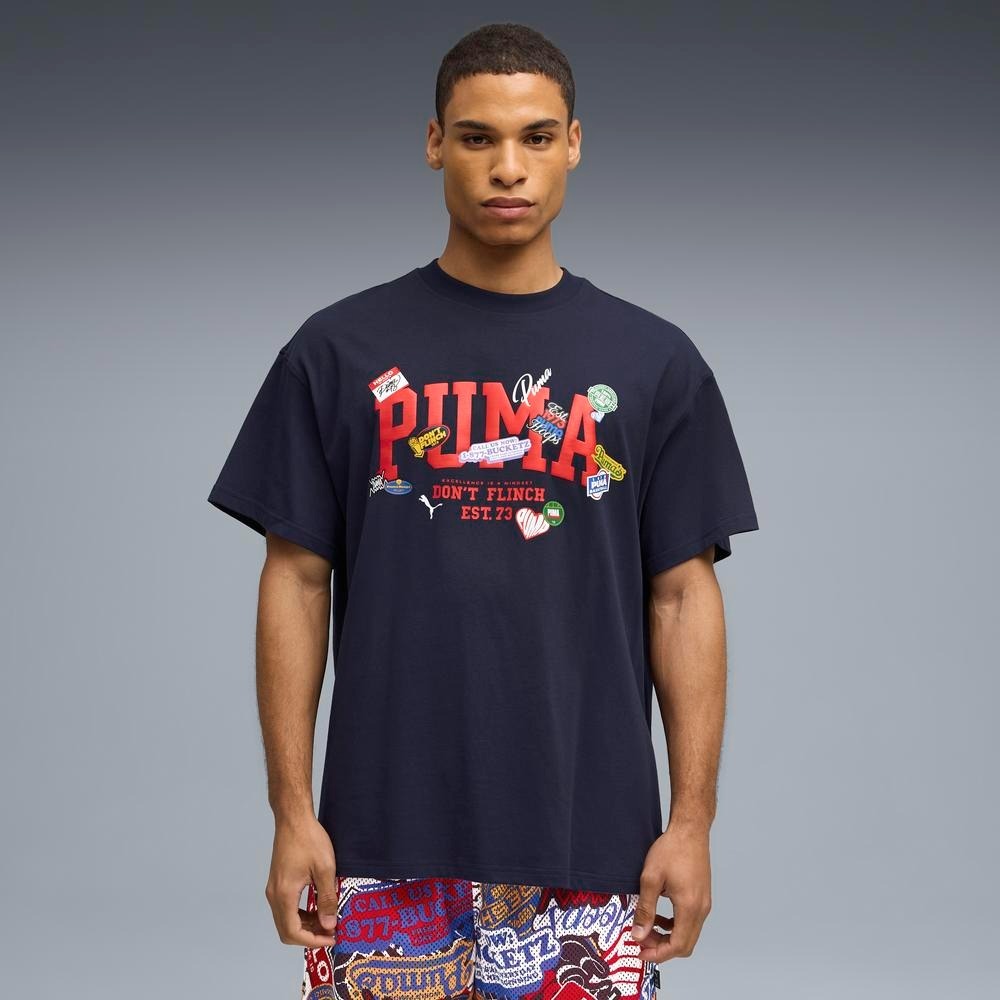 PUMA 短T 籃球系列 HOOPER 深藍 熱線 短袖 T恤 男 63283601