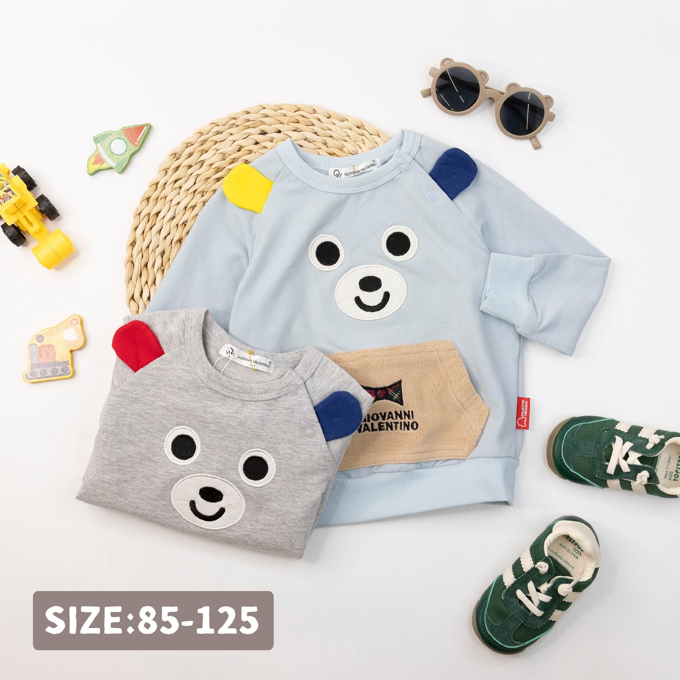 范侖鐵諾【52511】童趣小熊造型立體耳朵舒適上衣＊二色