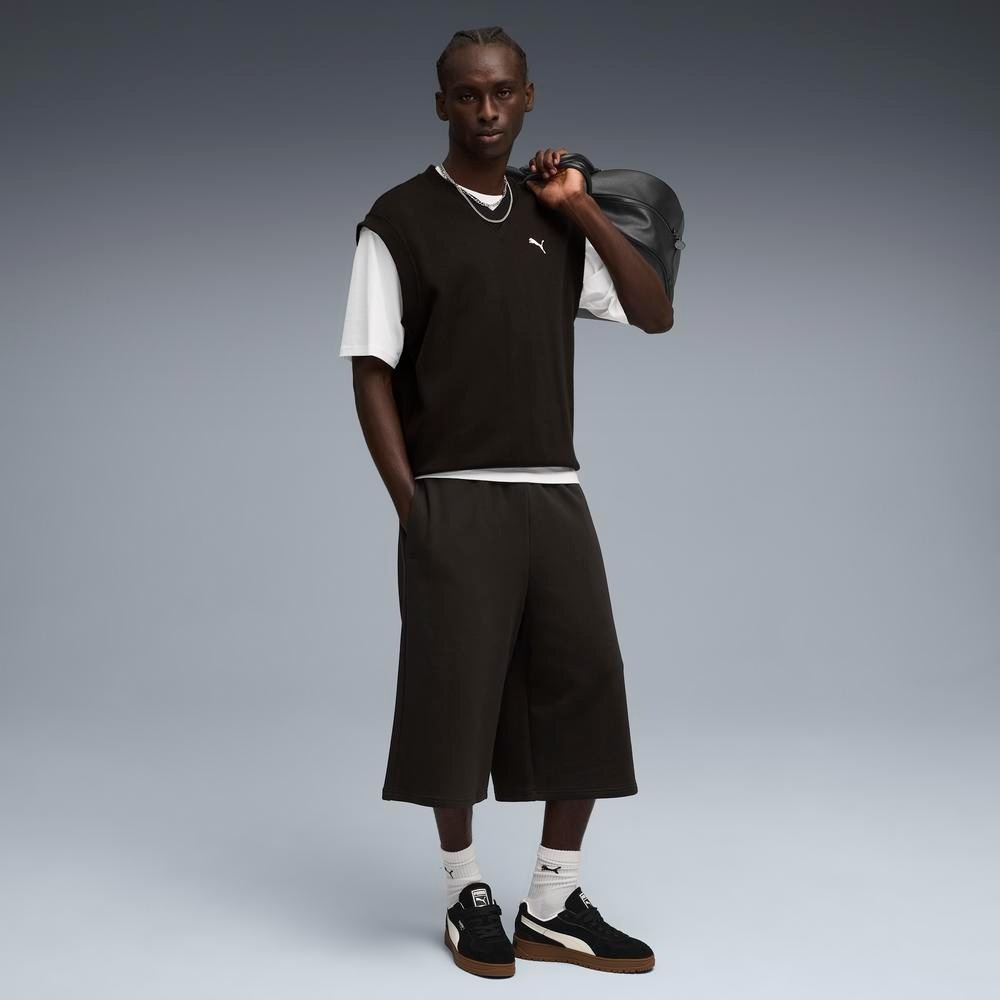 PUMA 短褲 流行系列 ESS 黑 寬版 過膝短褲 男 63354101