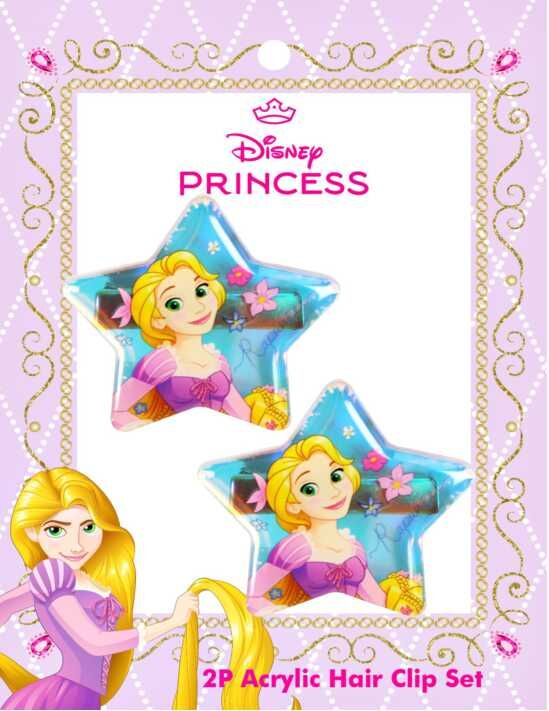 迪士尼公主 - 兒童髮飾 幻彩髮夾長髮公主