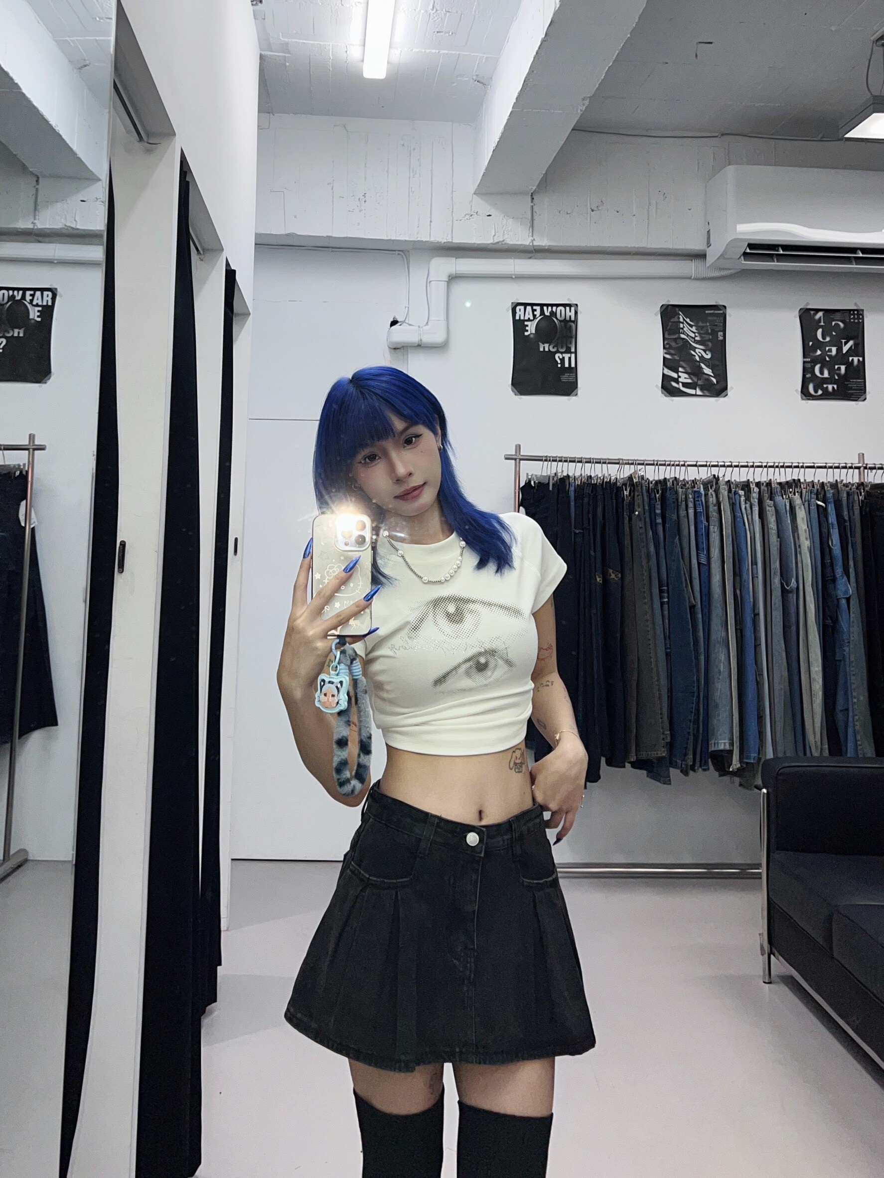 (GOAL) 美式 安全褲 百褶牛仔短裙 909252 june