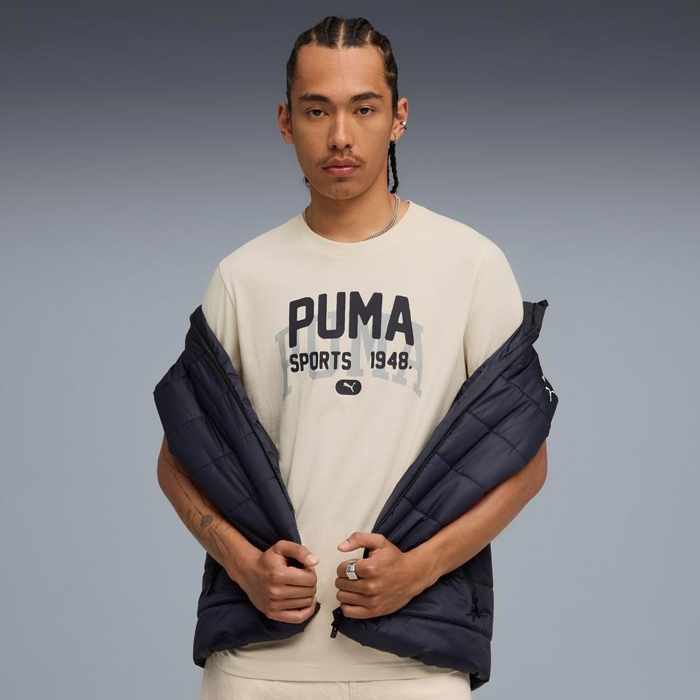 PUMA 短T 基本系列 VARSITY 淺卡其 短袖 T恤 男 68803587