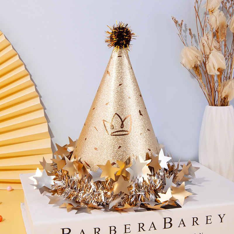 生日帽丨星星花圈款-2色