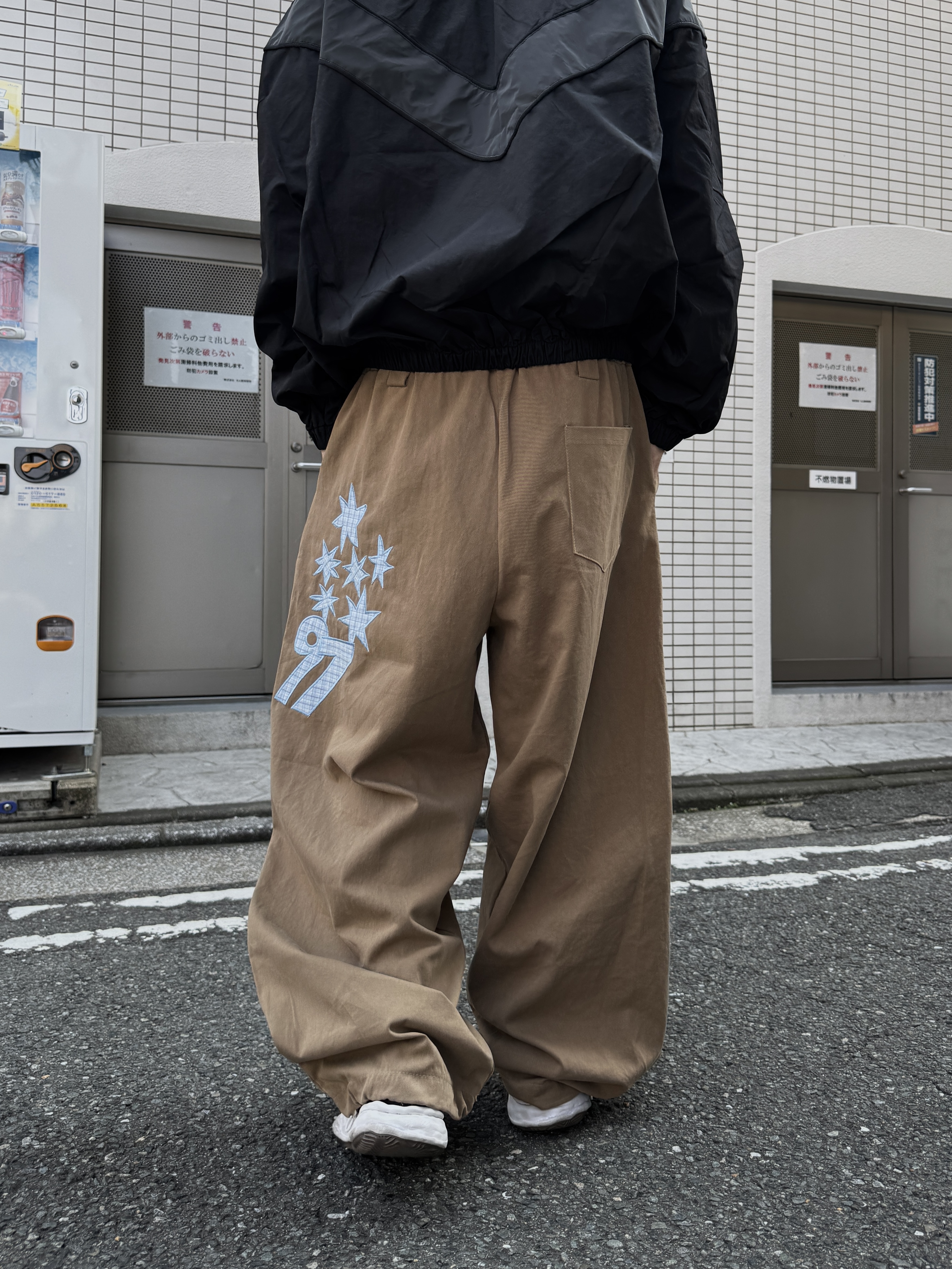 VINTAGE 97 格紋 星星 重磅 寬鬆 長褲（部分現貨）