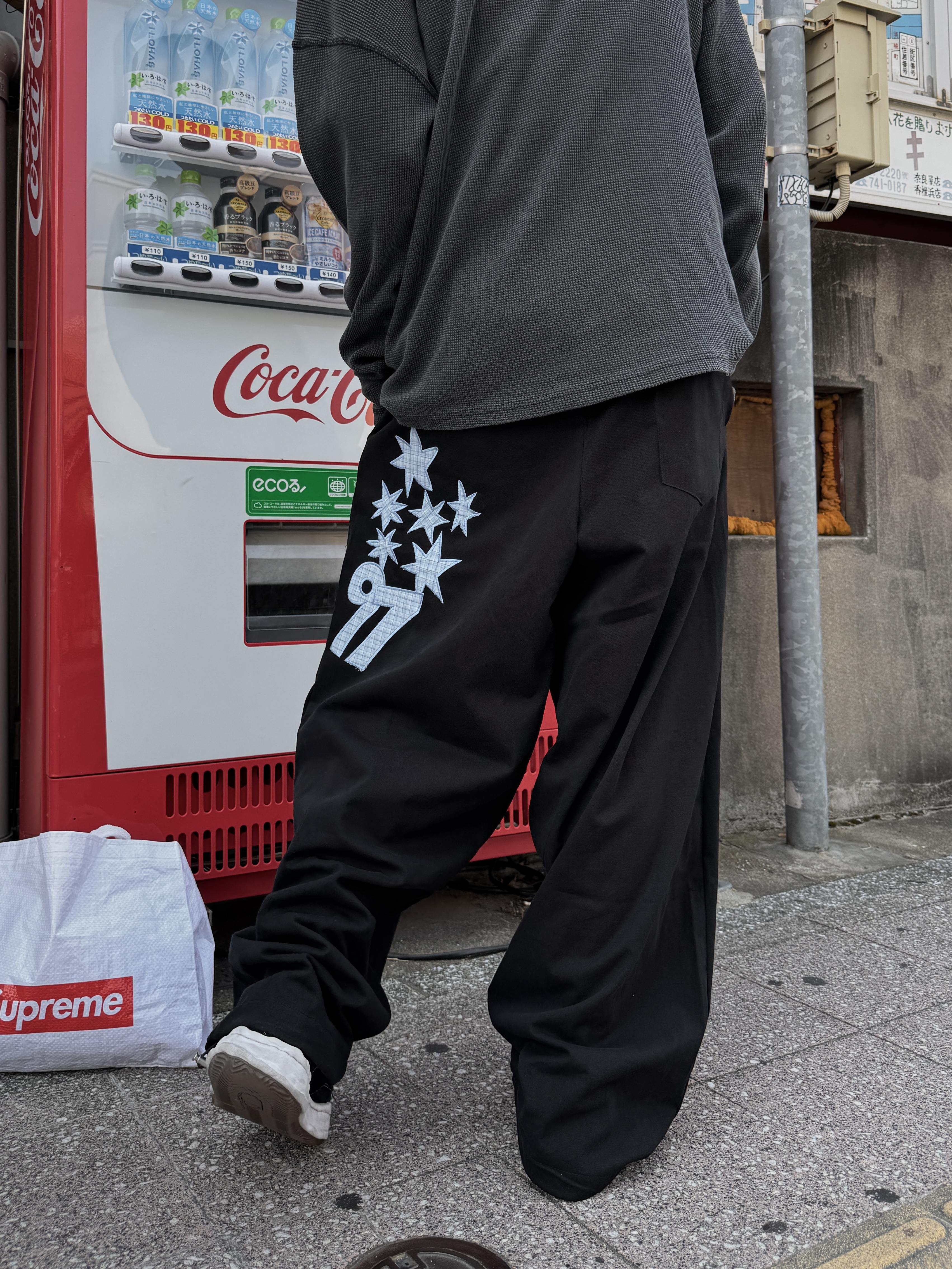 VINTAGE 97 格紋 星星 重磅 寬鬆 長褲（部分現貨）