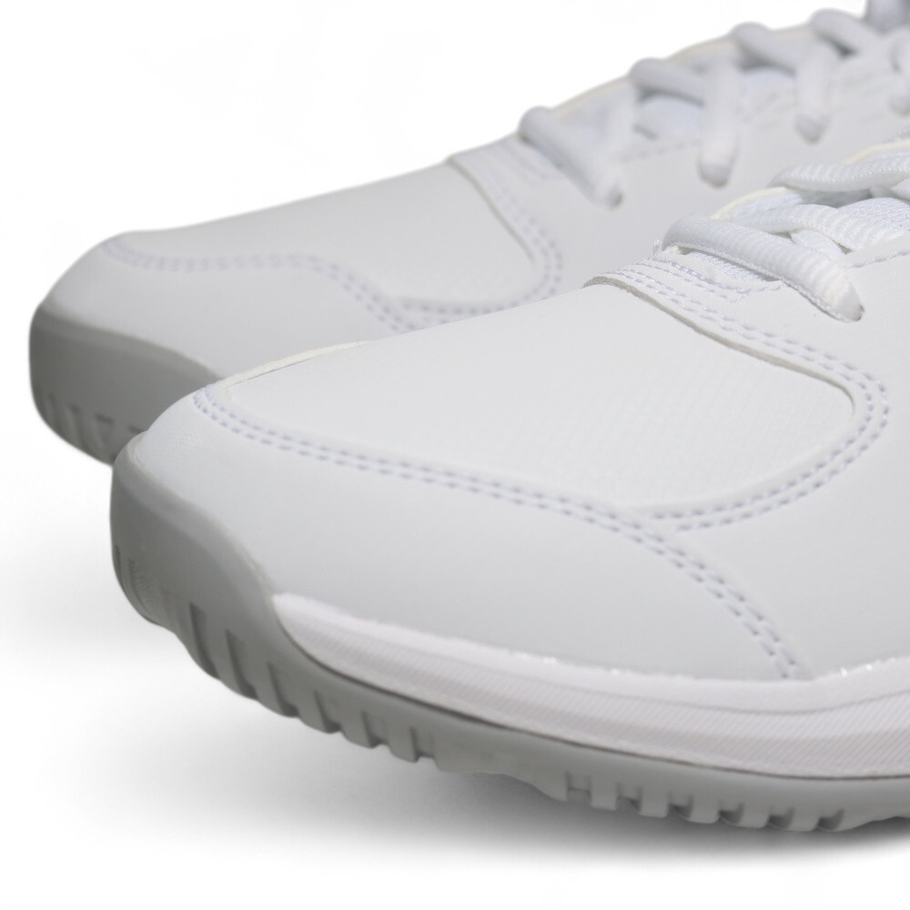 ASICS 排球鞋 COURT SLIDE 4 白藍 皮革 羽排鞋 男 1041A483101