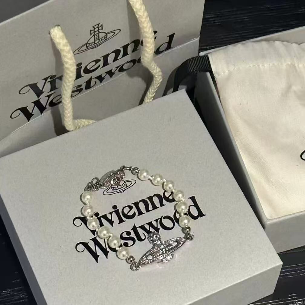 VIVIENNE WESTWOOD Mini Bas Relief Pearl Bracelet