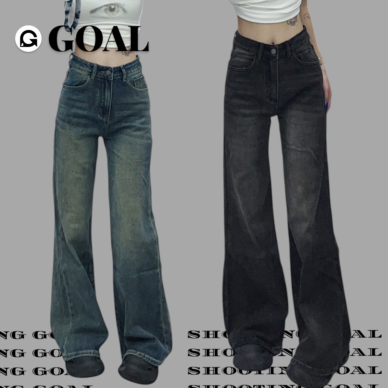 (GOAL) 美式 復古 微喇叭長褲 909279 june