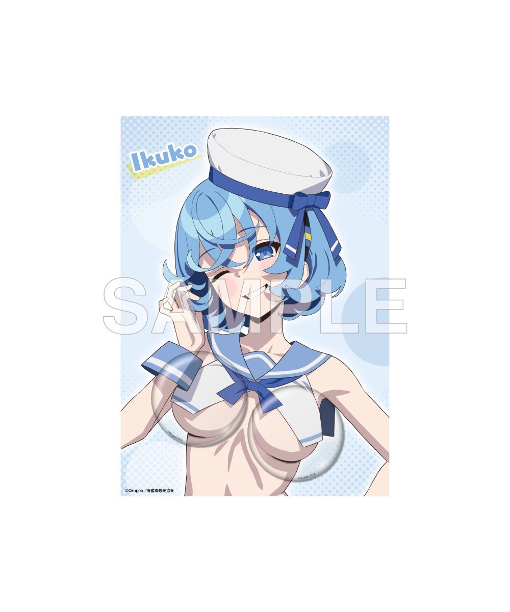 預購-「NUKITASHI 住在拔作島上的我該如何是好？」胸前徽章 海軍風水手泳裝ver. 女部田郁子【日本進口精品】