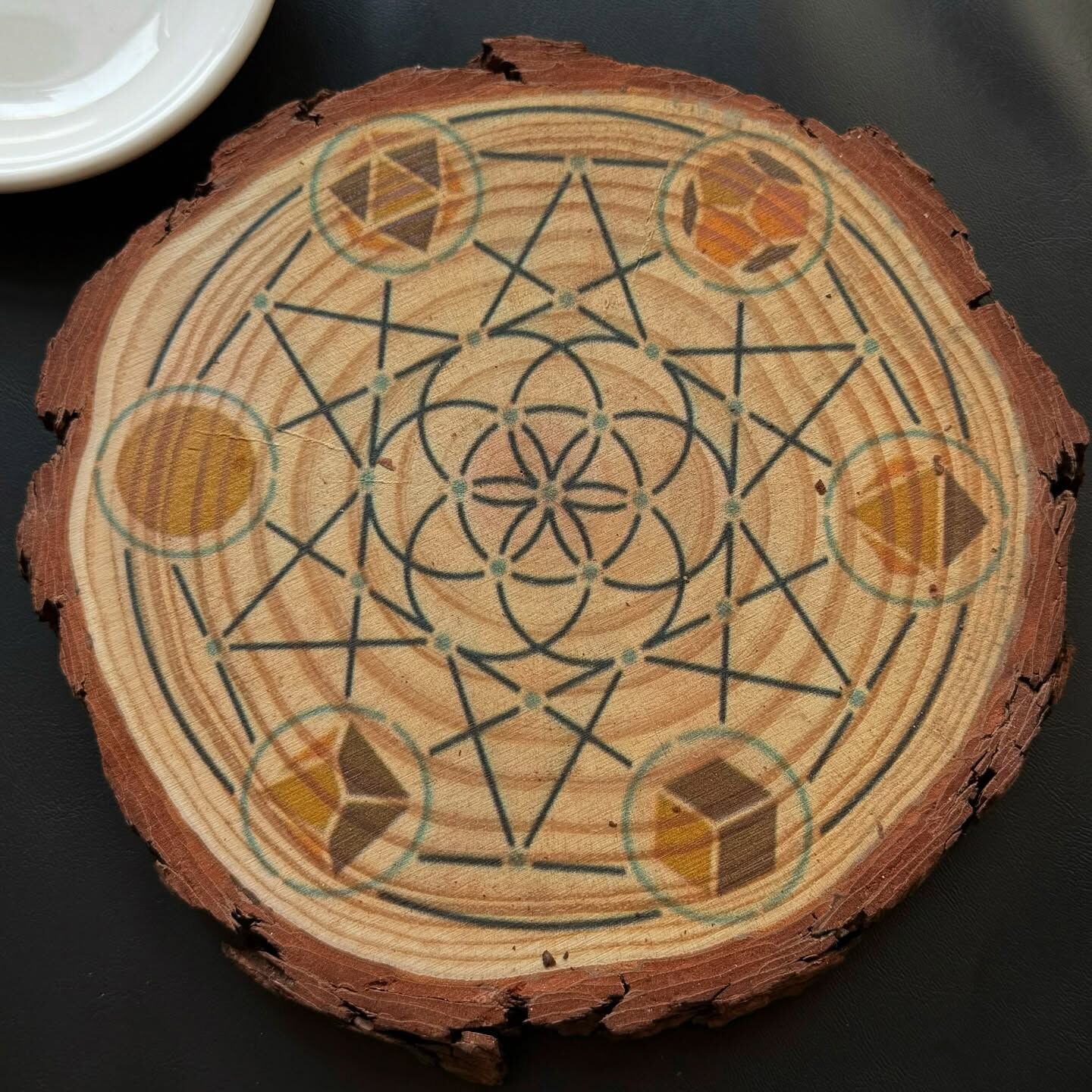 [原石] 靈性圖騰 生命之花 水晶陣盤