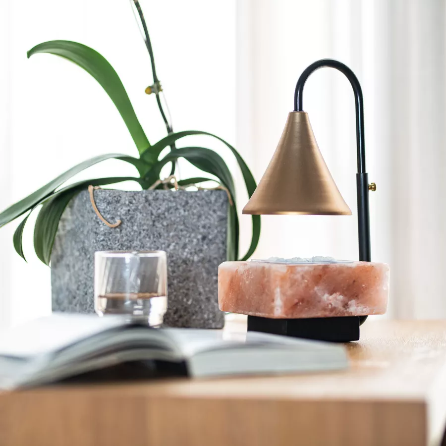 LumiAroma 光氛流域-擴香玫瑰鹽燈,閱讀時香氣可以提升我們的專注力,幫助思考。