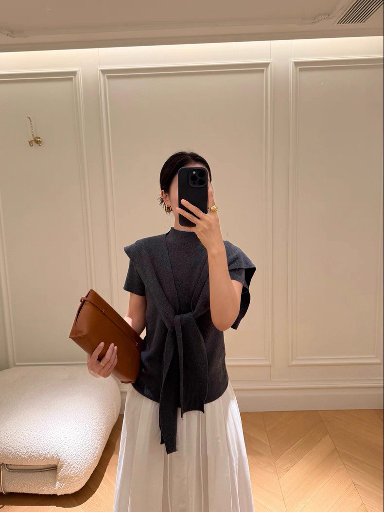 氣質感立領短袖上衣+同色系披肩SET-F / 2色 (Elegant & Love)