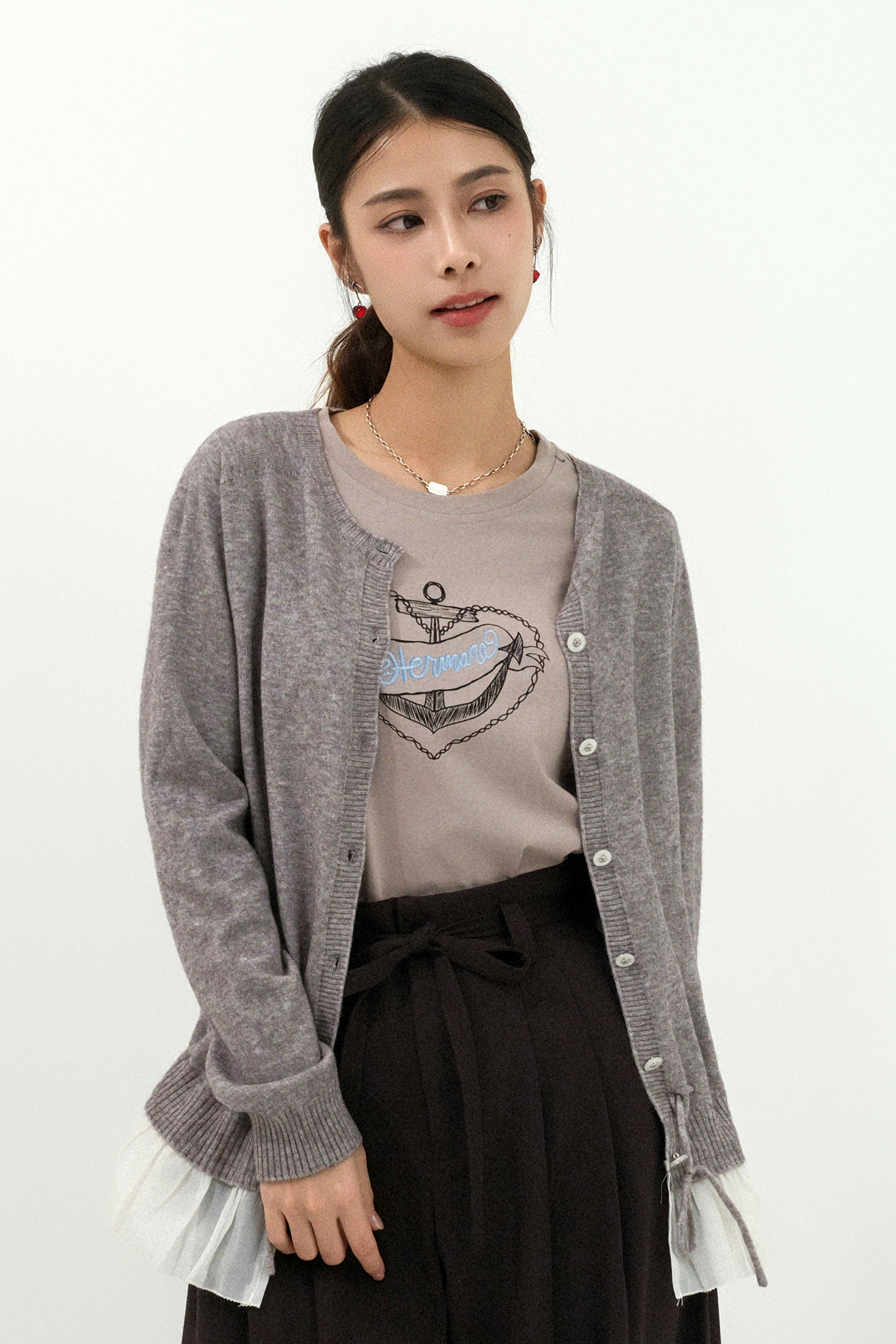 荷葉紗腳薄冷cardigan（預購產品）