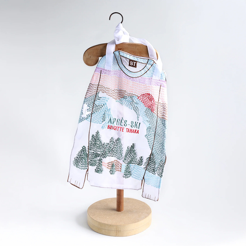 Brigitte Tanaka 雪景毛衣側拉烏干紗提袋