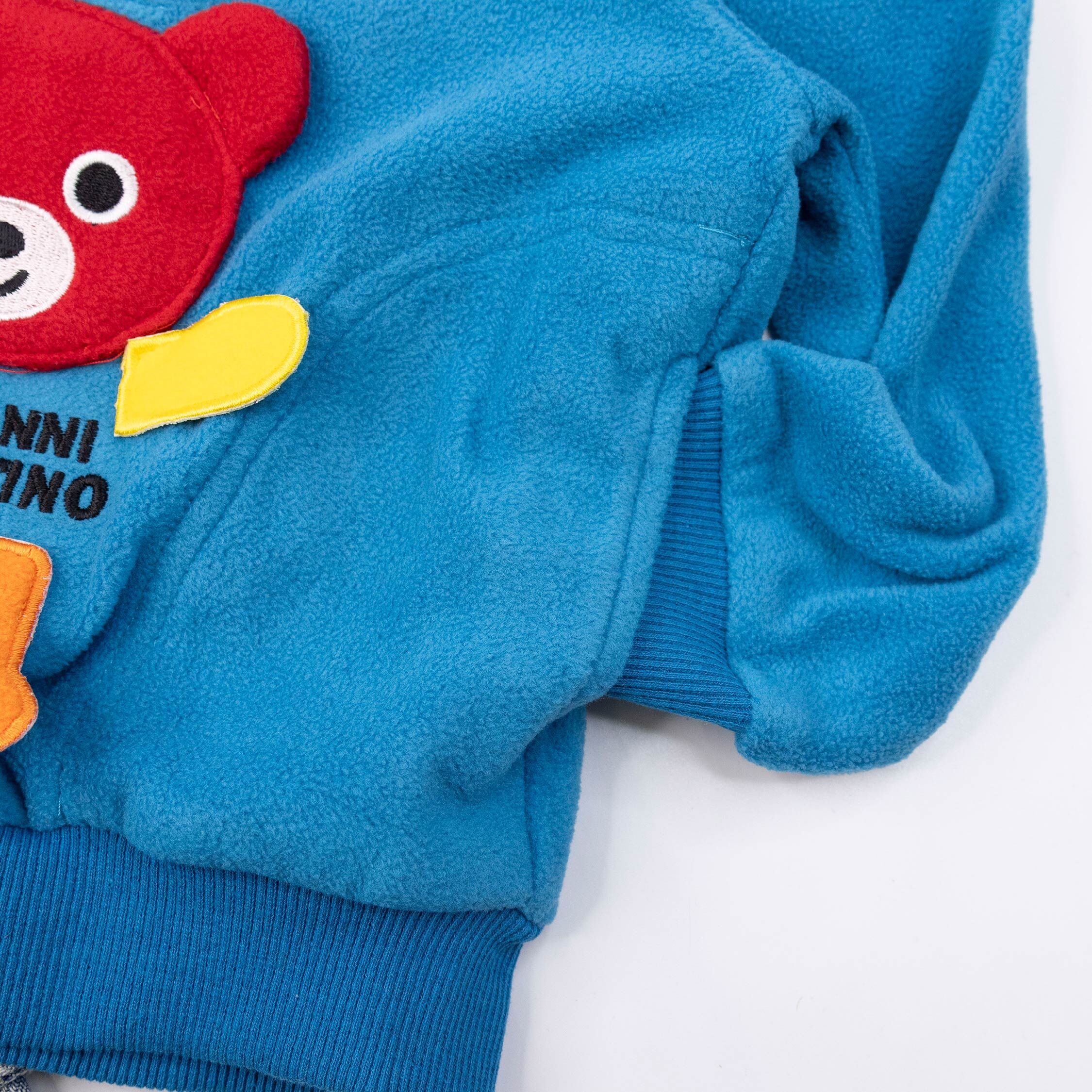 范侖鐵諾【52522】色彩小熊拼接舒適連帽上衣＊二色